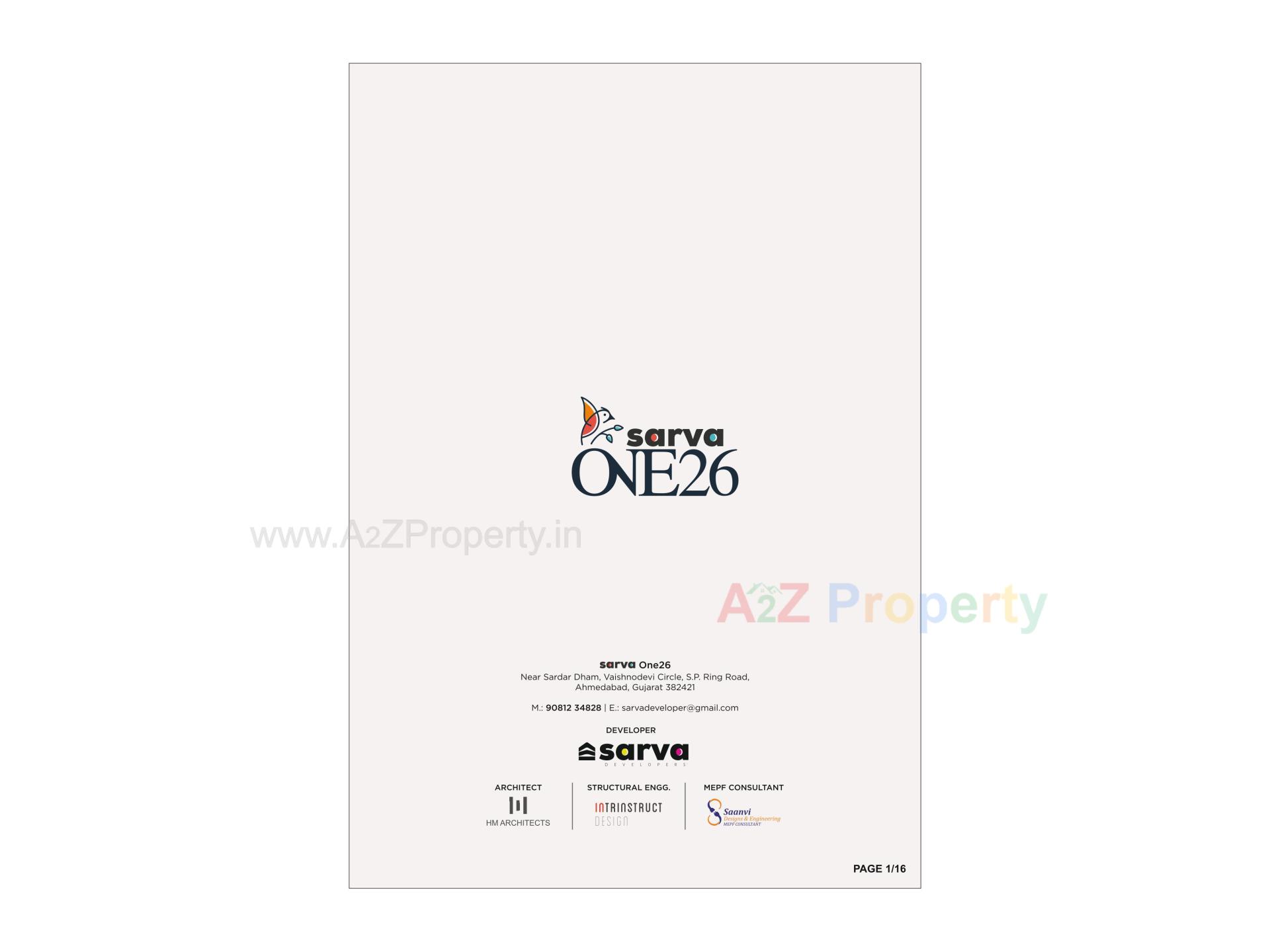  of real estate project Sarva One located at Khodiyar, Ahmedabad, Gujarat