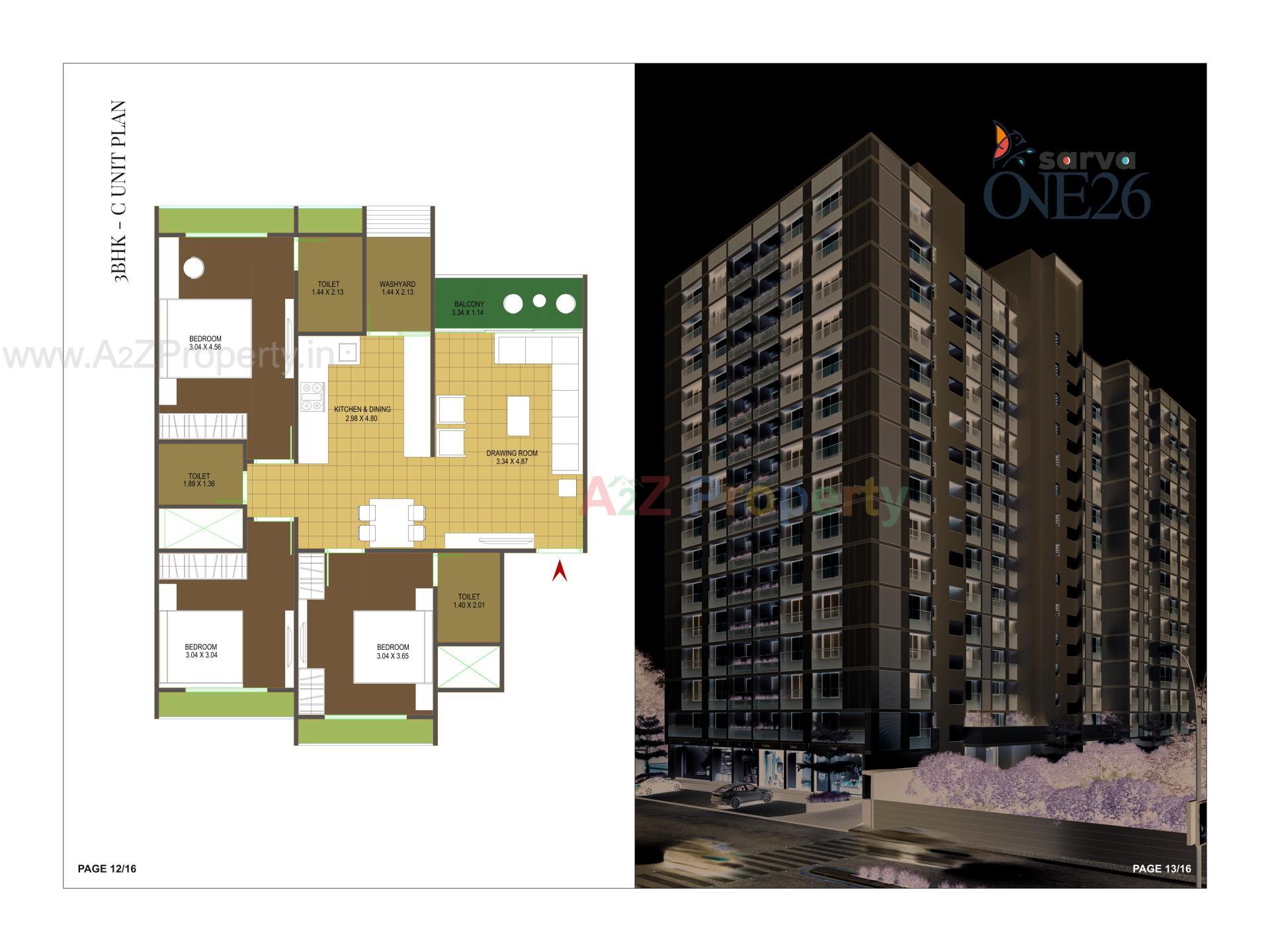Layout of real estate project Sarva One located at Khodiyar, Ahmedabad, Gujarat