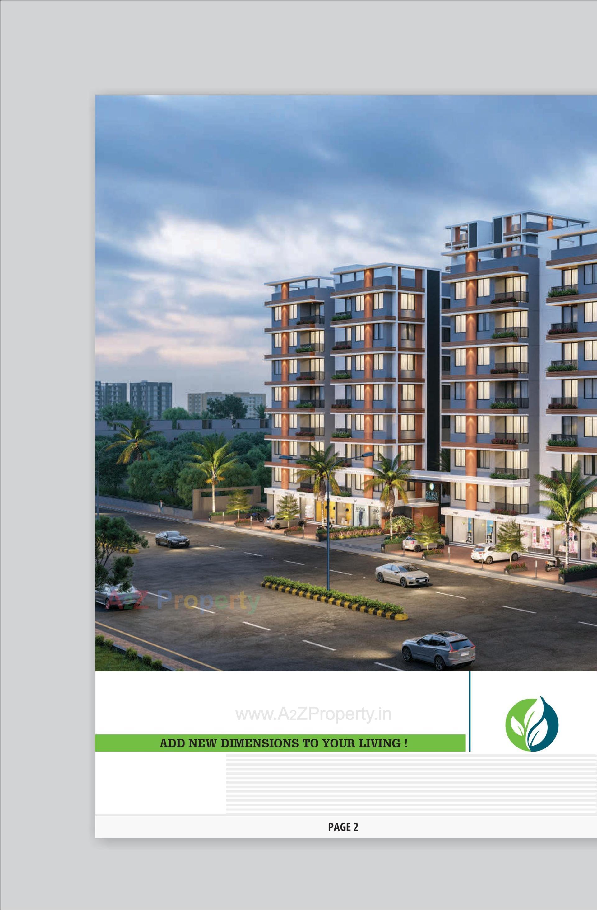 3D Elevation of real estate project Sarva Residency located at Kathwada, Ahmedabad, Gujarat