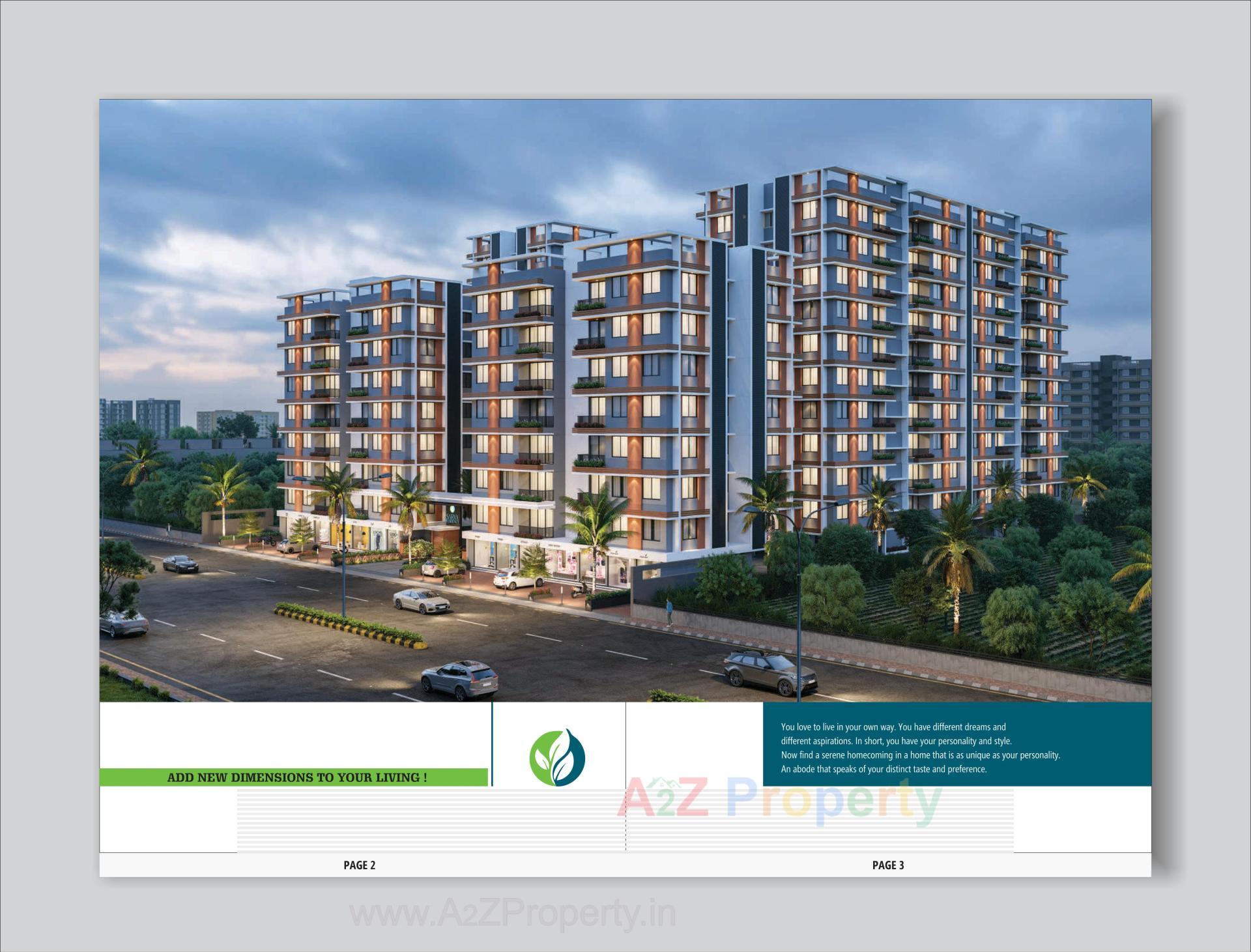 3D Elevation of real estate project Sarva Residency located at Kathwada, Ahmedabad, Gujarat