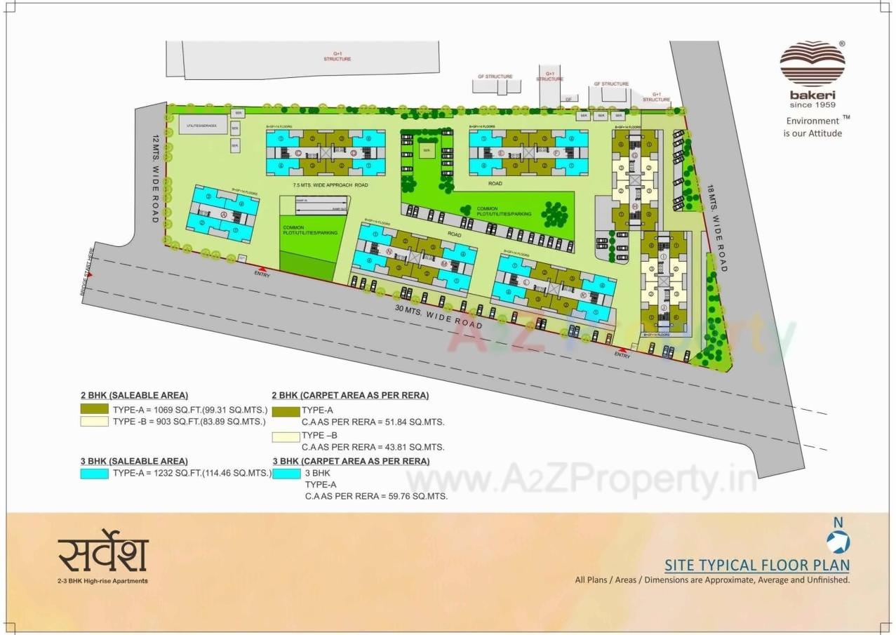 Layout of real estate project Sarvesh located at Ranip, Ahmedabad, Gujarat