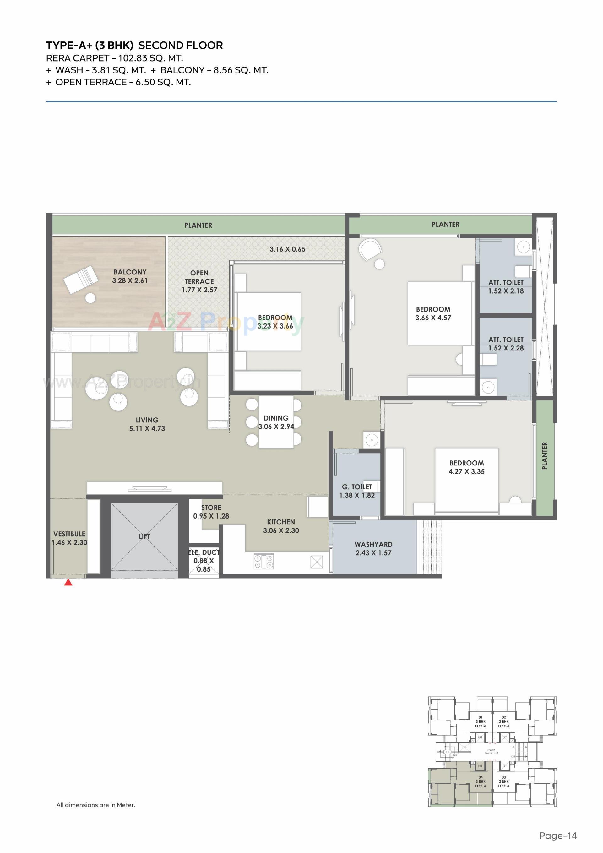 Layout of real estate project Satatya Syril Ii located at Tragad, Ahmedabad, Gujarat