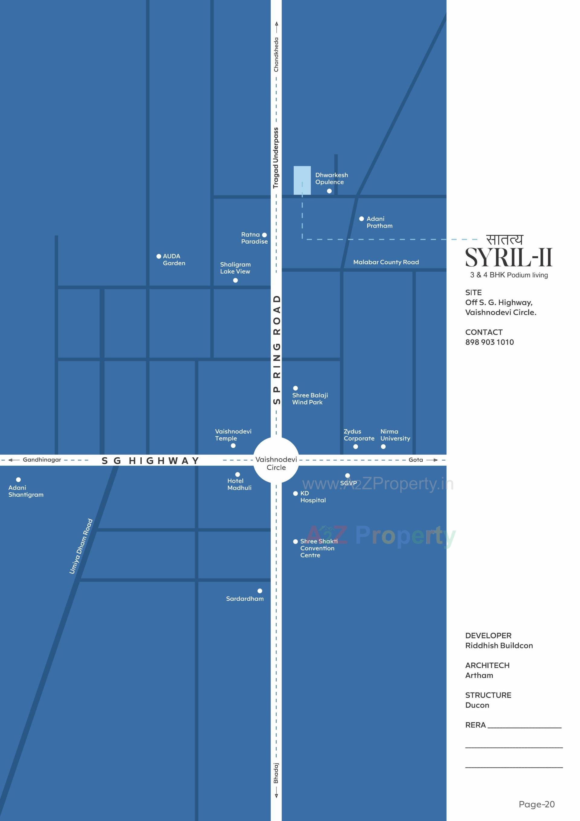  of real estate project Satatya Syril Ii located at Tragad, Ahmedabad, Gujarat