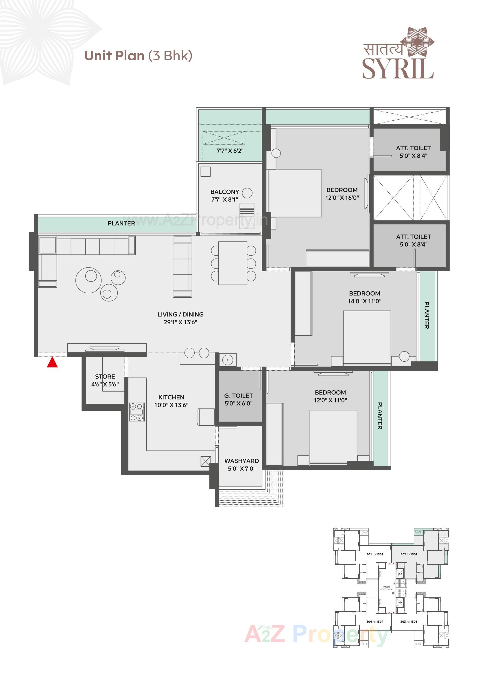 Layout of real estate project Satatya Syril located at Gota, Ahmedabad, Gujarat