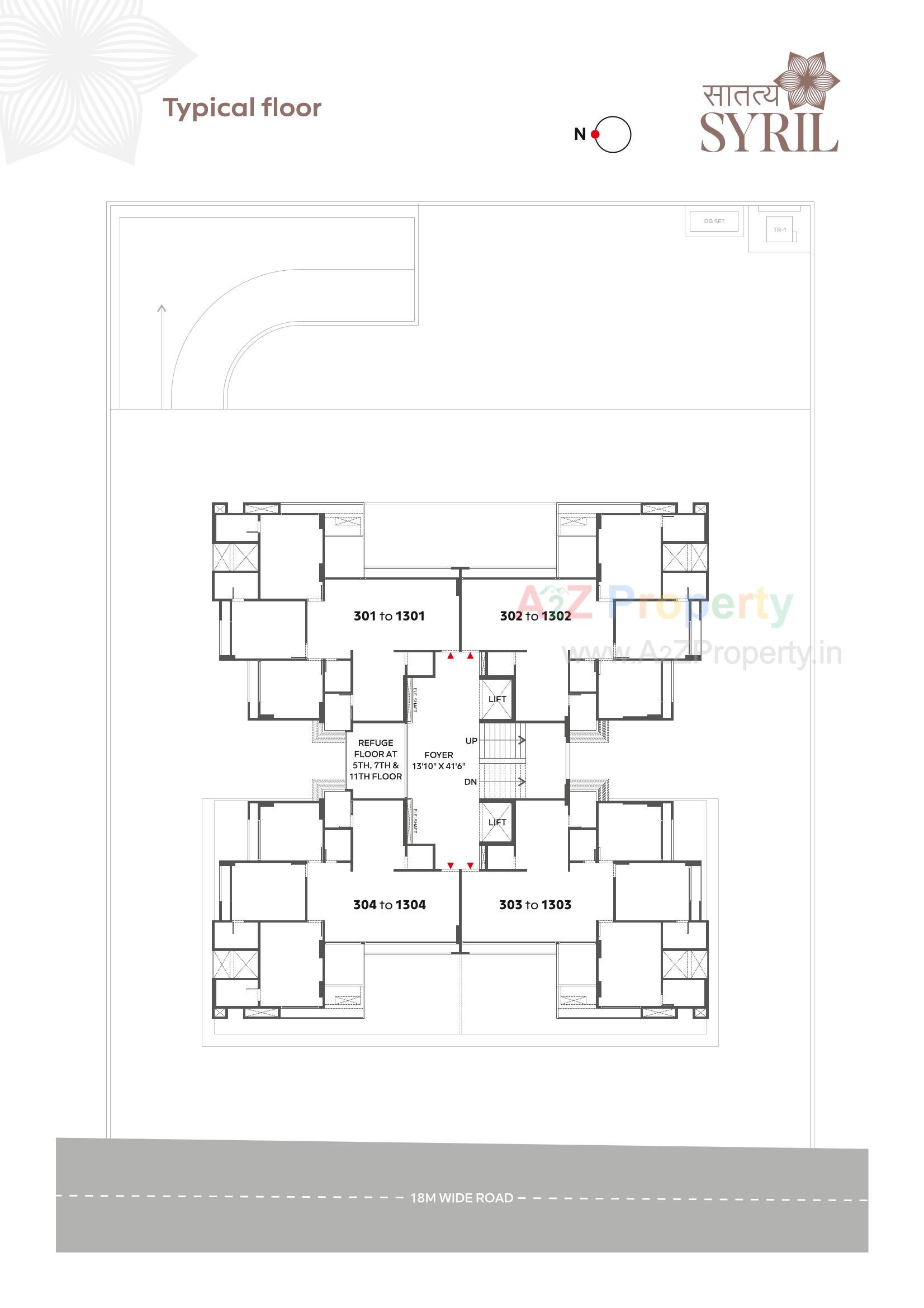 Layout of real estate project Satatya Syril located at Gota, Ahmedabad, Gujarat