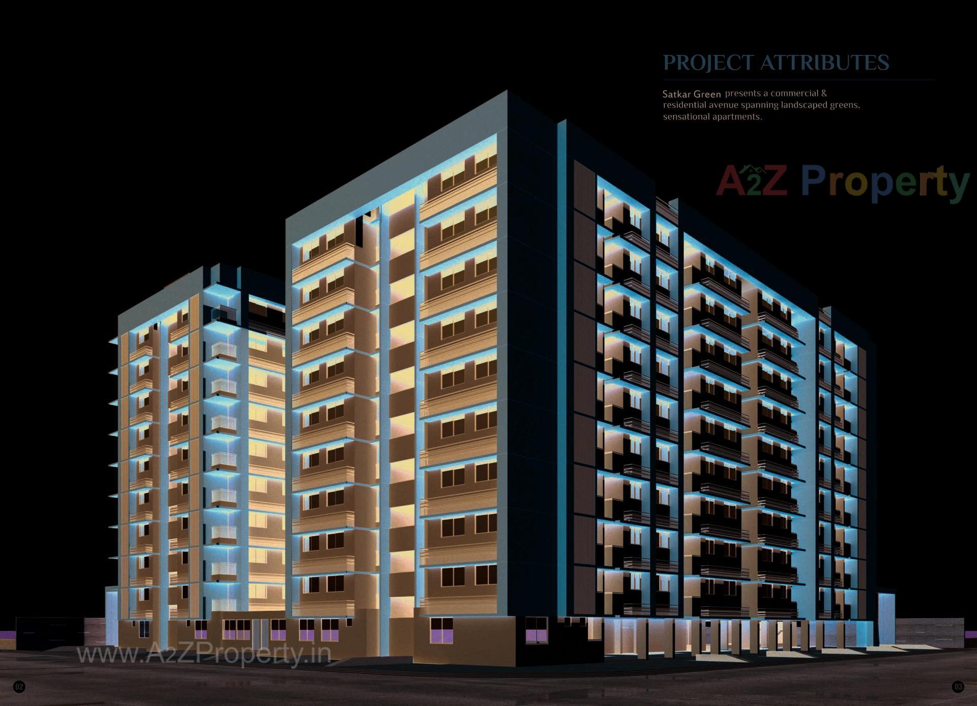 3D Elevation of real estate project Satkar Green located at Muthiya, Ahmedabad, Gujarat