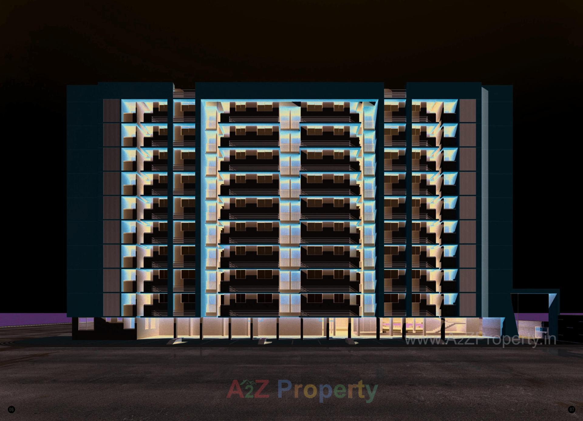 3D Elevation of real estate project Satkar Green located at Muthiya, Ahmedabad, Gujarat