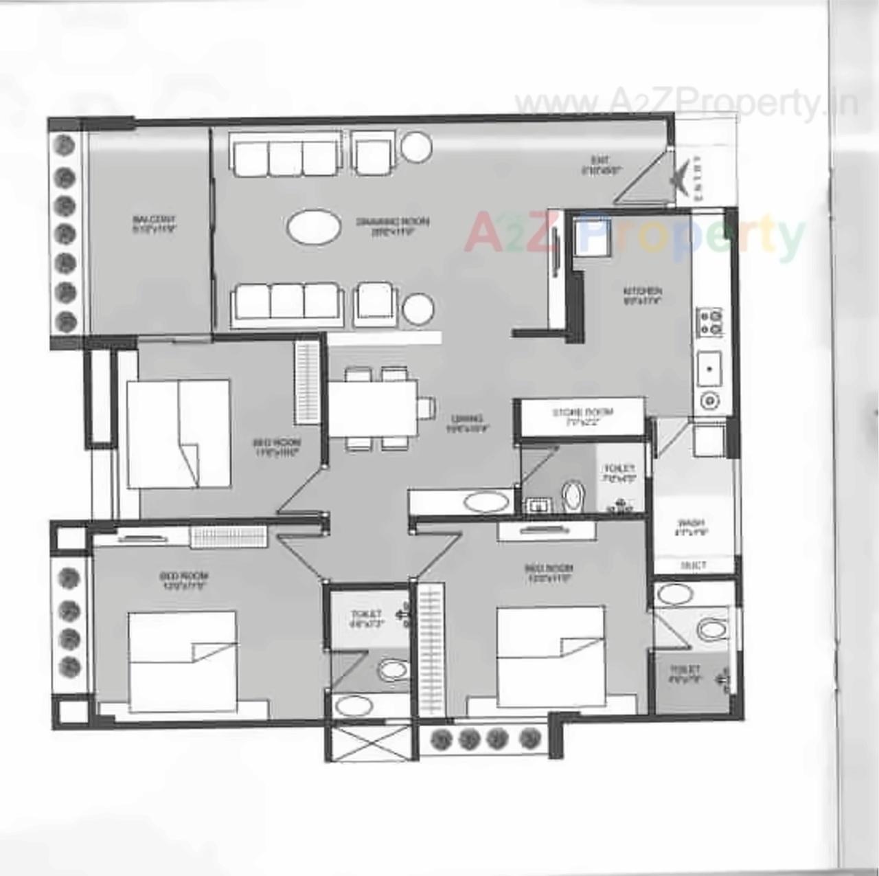 Layout of real estate project Satkar Primeum located at Naroda, Ahmedabad, Gujarat