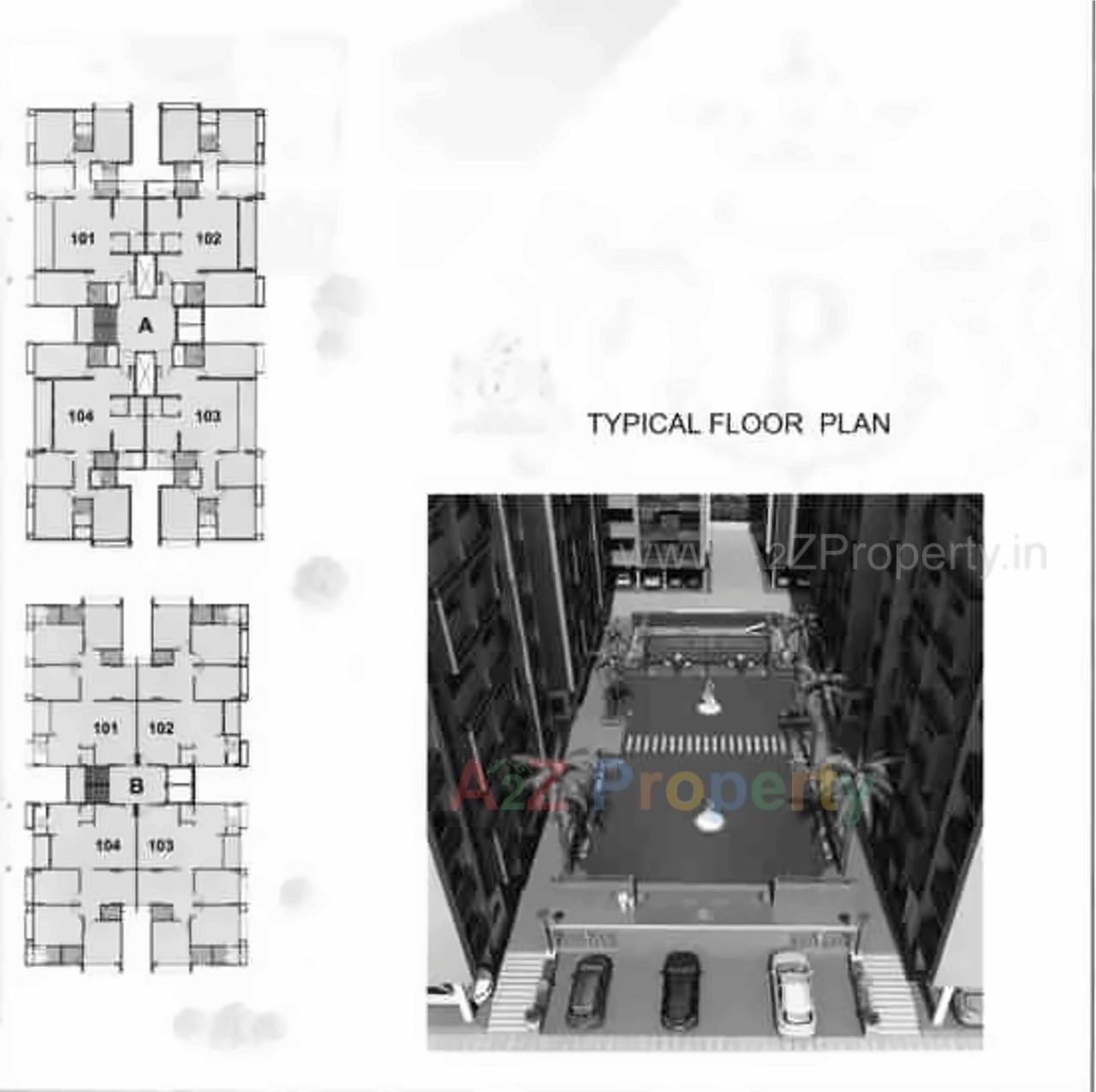 Layout of real estate project Satkar Primeum located at Naroda, Ahmedabad, Gujarat