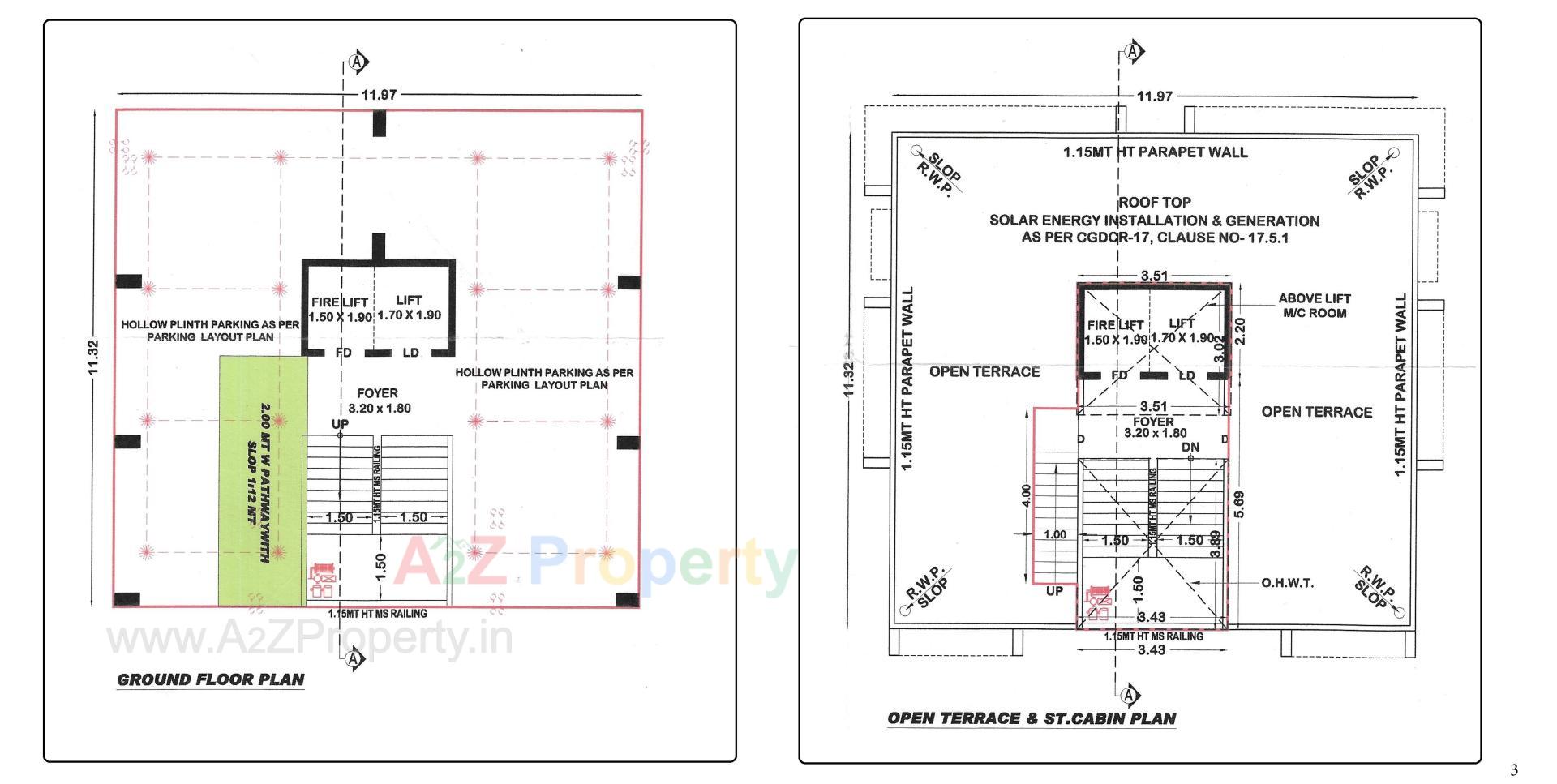 Layout of real estate project Satsang Heights located at Ghuma, Ahmedabad, Gujarat