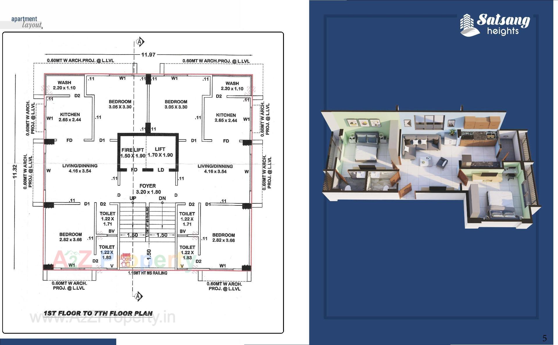Layout of real estate project Satsang Heights located at Ghuma, Ahmedabad, Gujarat