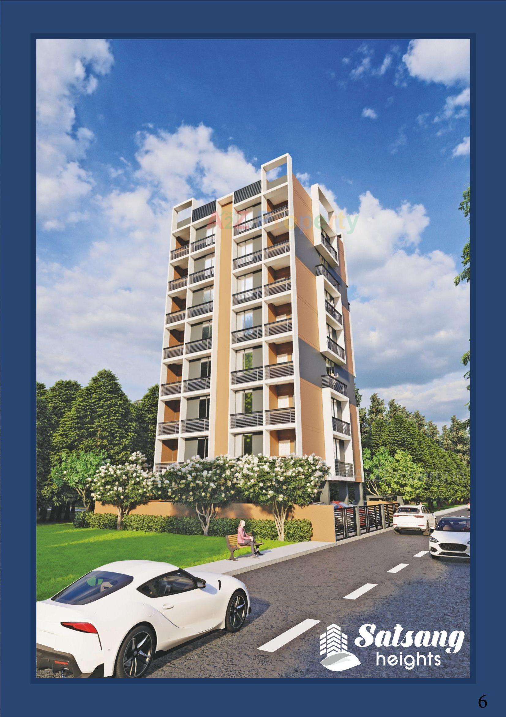 3D Elevation of real estate project Satsang Heights located at Ghuma, Ahmedabad, Gujarat
