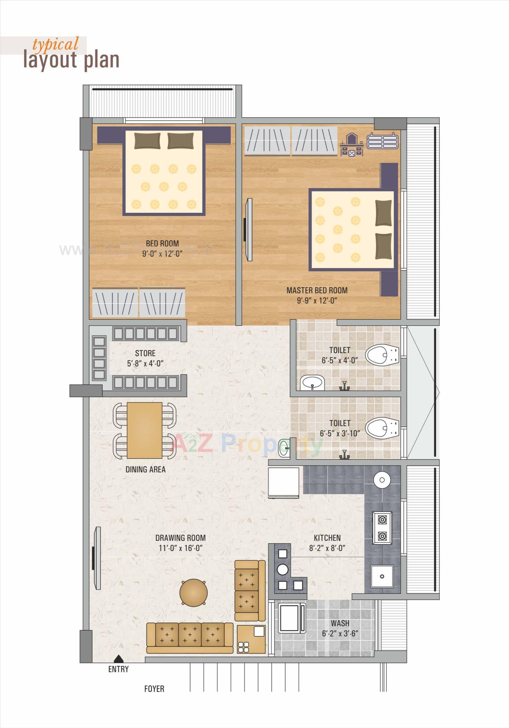 Layout of real estate project Satsang Residency located at Ghuma, Ahmedabad, Gujarat