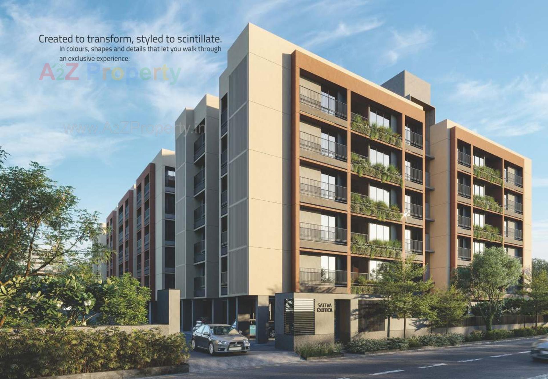 3D Elevation of real estate project Sattva Exotica located at Bopal, Ahmedabad, Gujarat