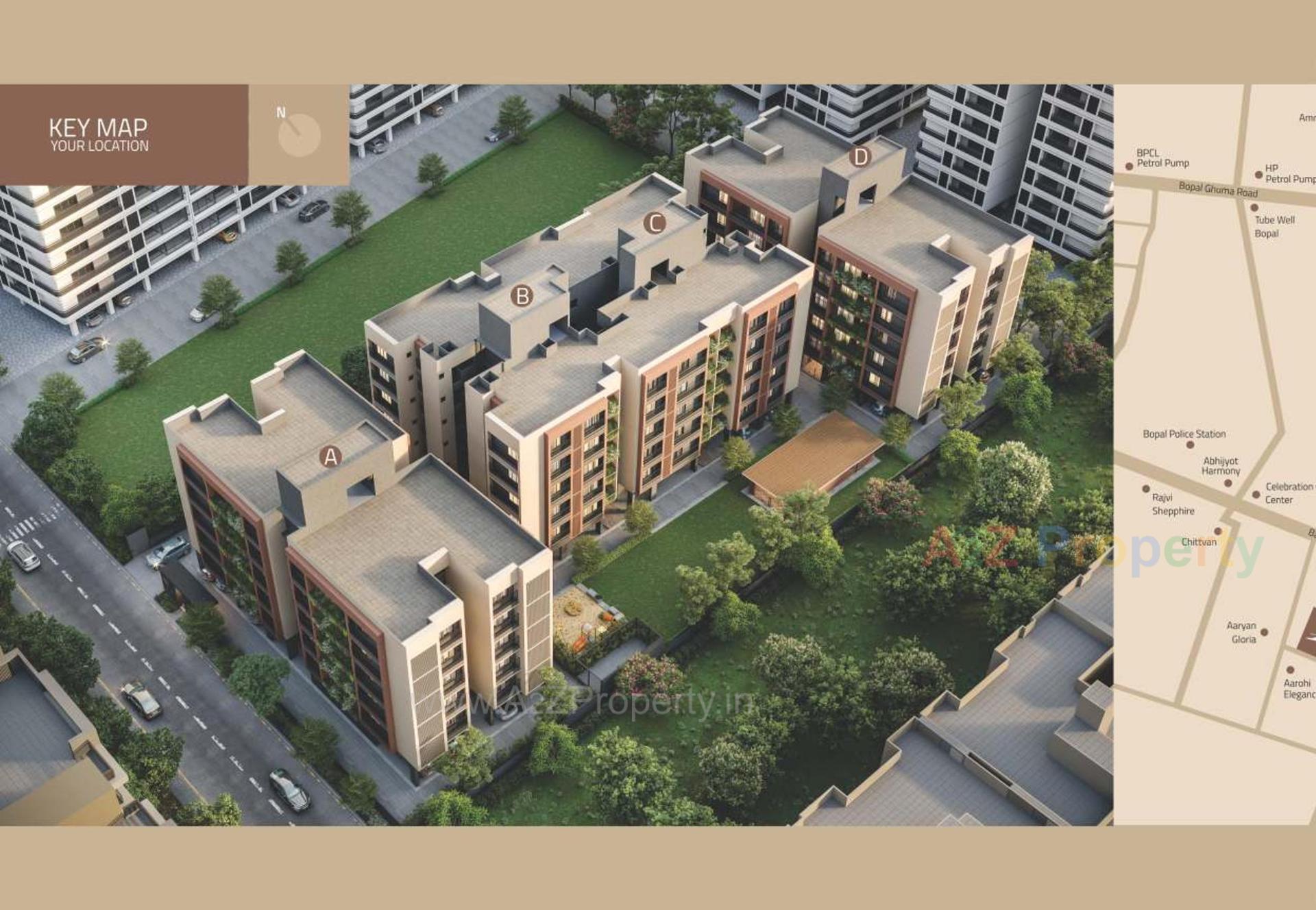 3D Elevation of real estate project Sattva Exotica located at Bopal, Ahmedabad, Gujarat