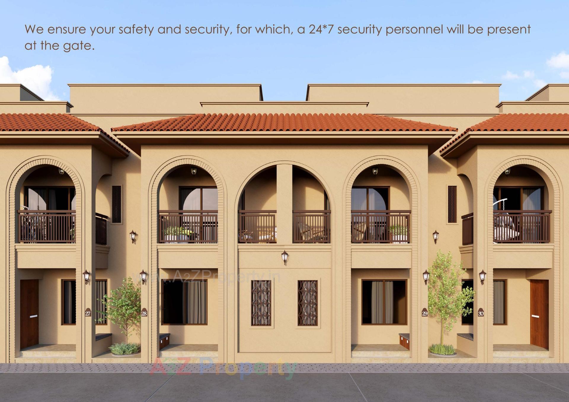 3D Elevation of real estate project Sattva Villa located at Laxmipura, Ahmedabad, Gujarat