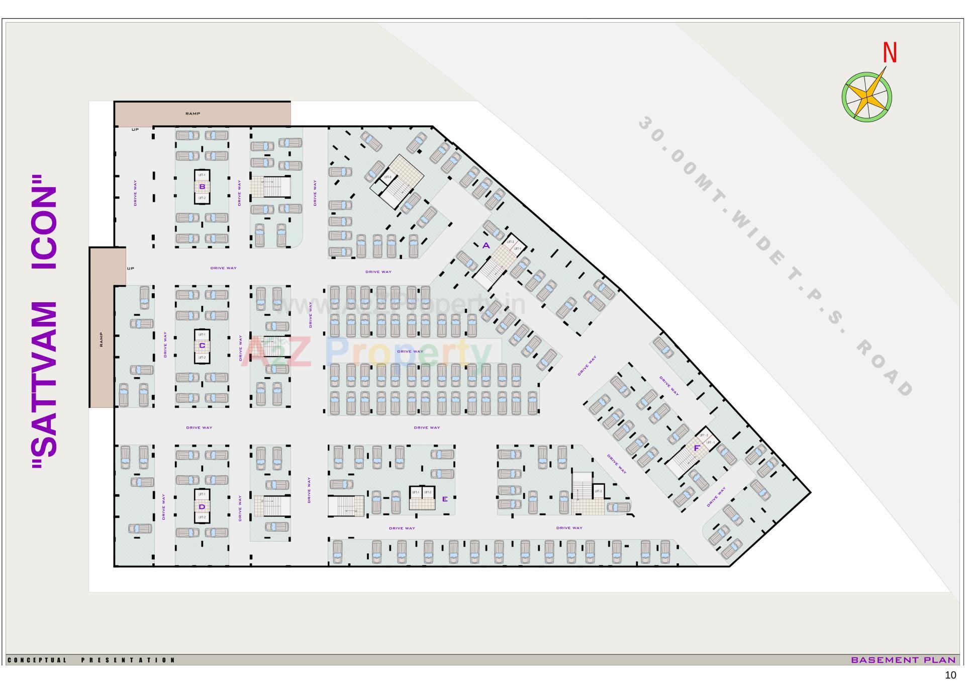 Layout of real estate project Sattvam Icon located at Vinzol, Ahmedabad, Gujarat