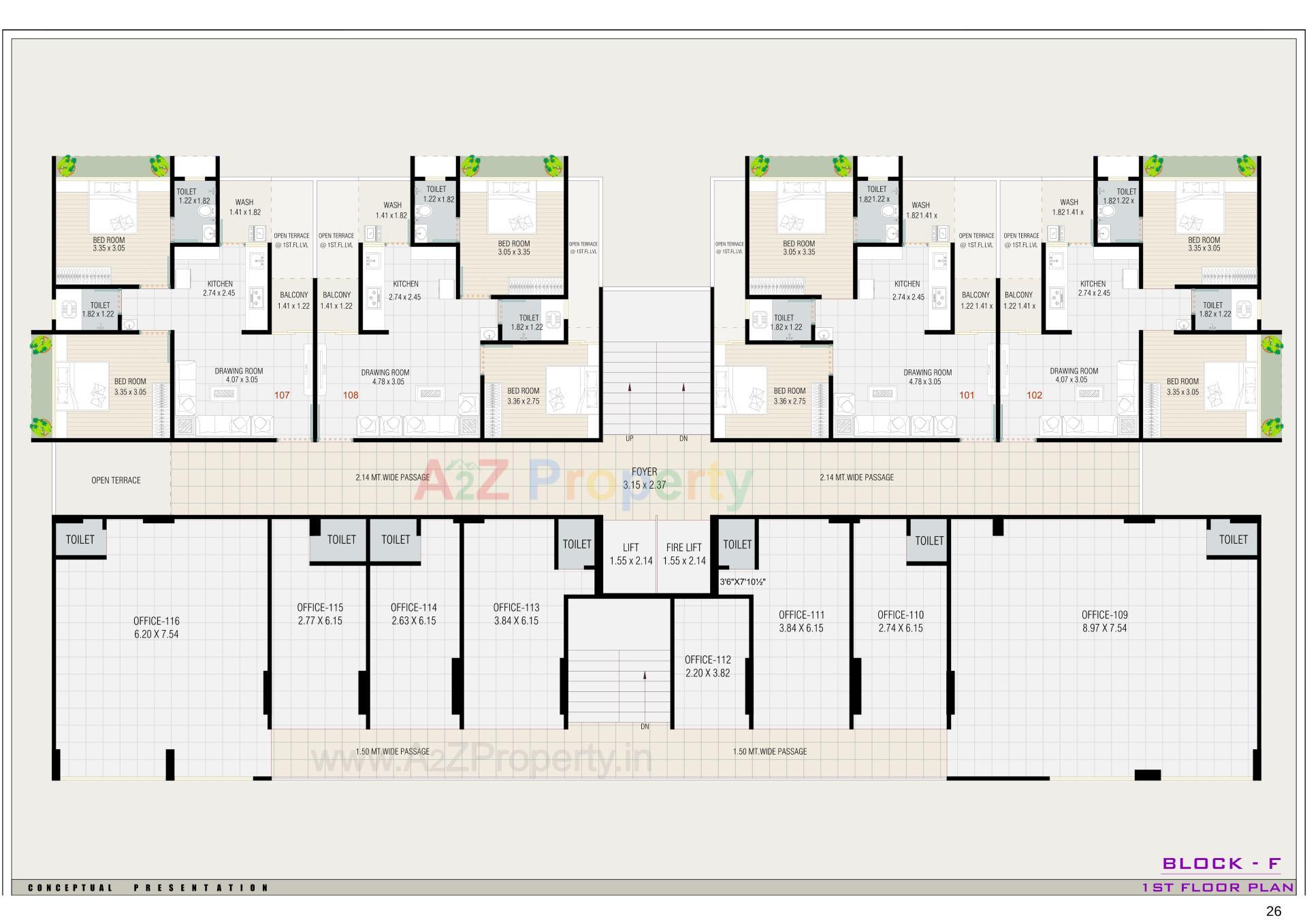 Layout of real estate project Sattvam Icon located at Vinzol, Ahmedabad, Gujarat