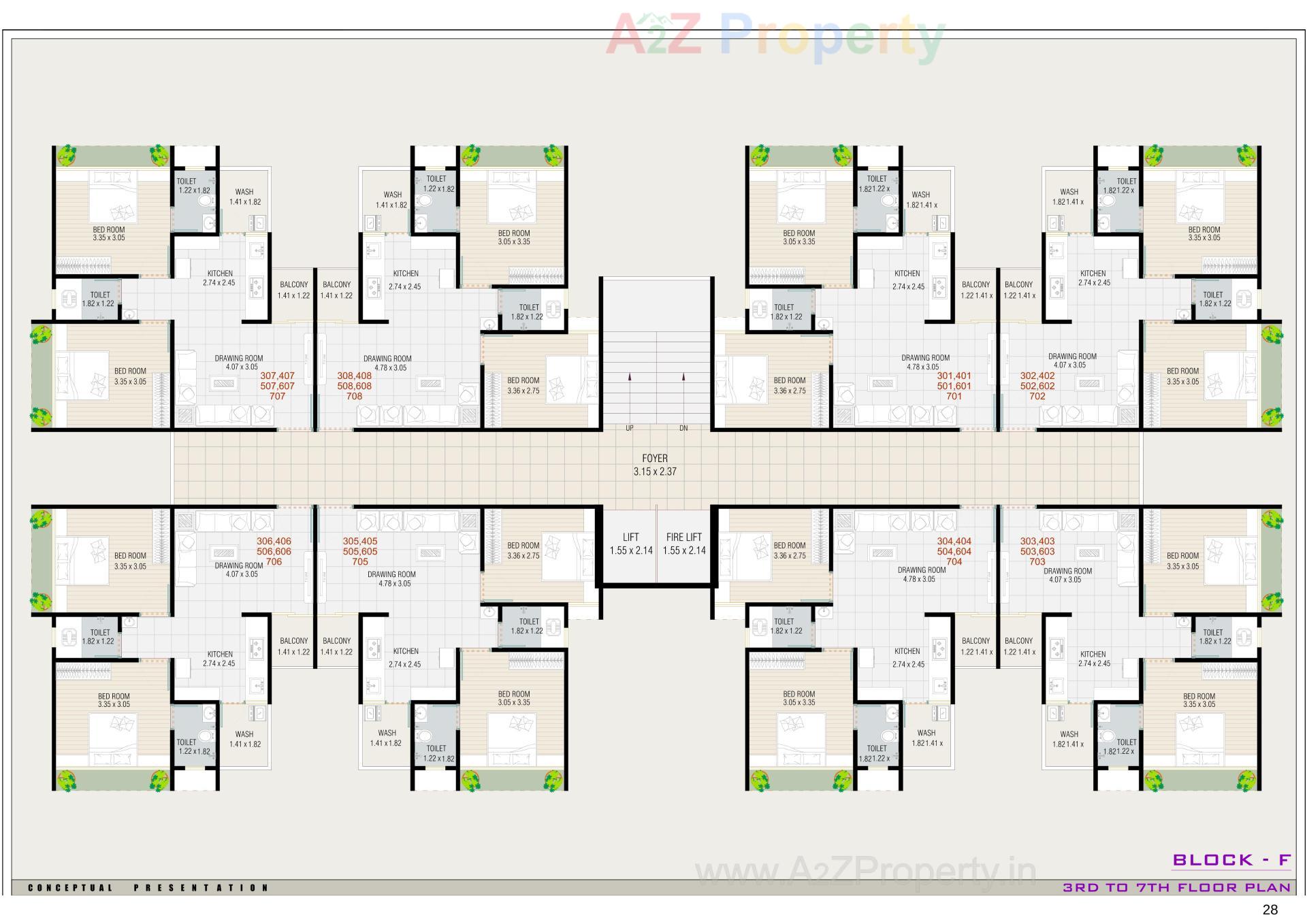 Layout of real estate project Sattvam Icon located at Vinzol, Ahmedabad, Gujarat