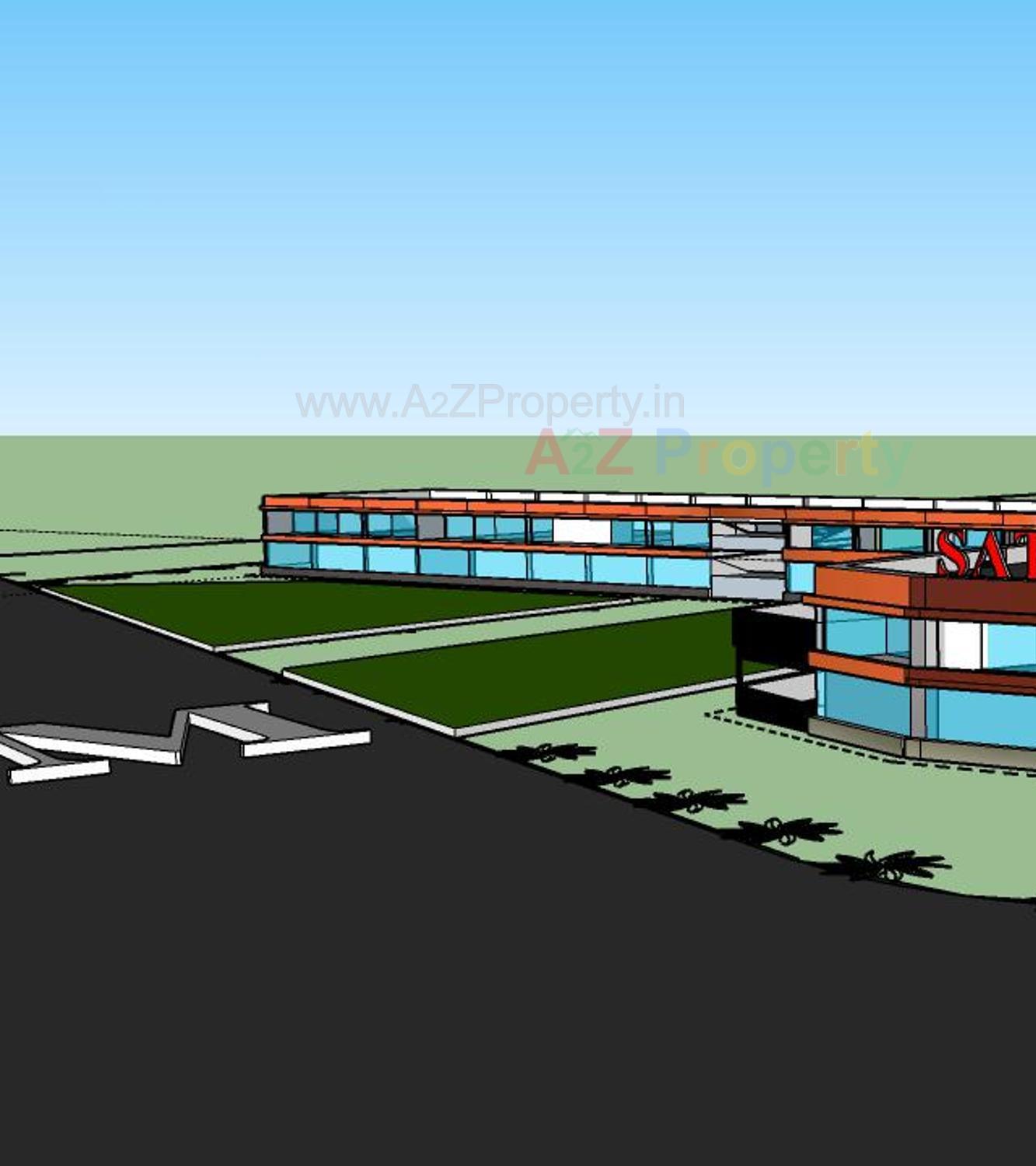 3D Elevation of real estate project Satva Arcade located at Vinzol, Ahmedabad, Gujarat