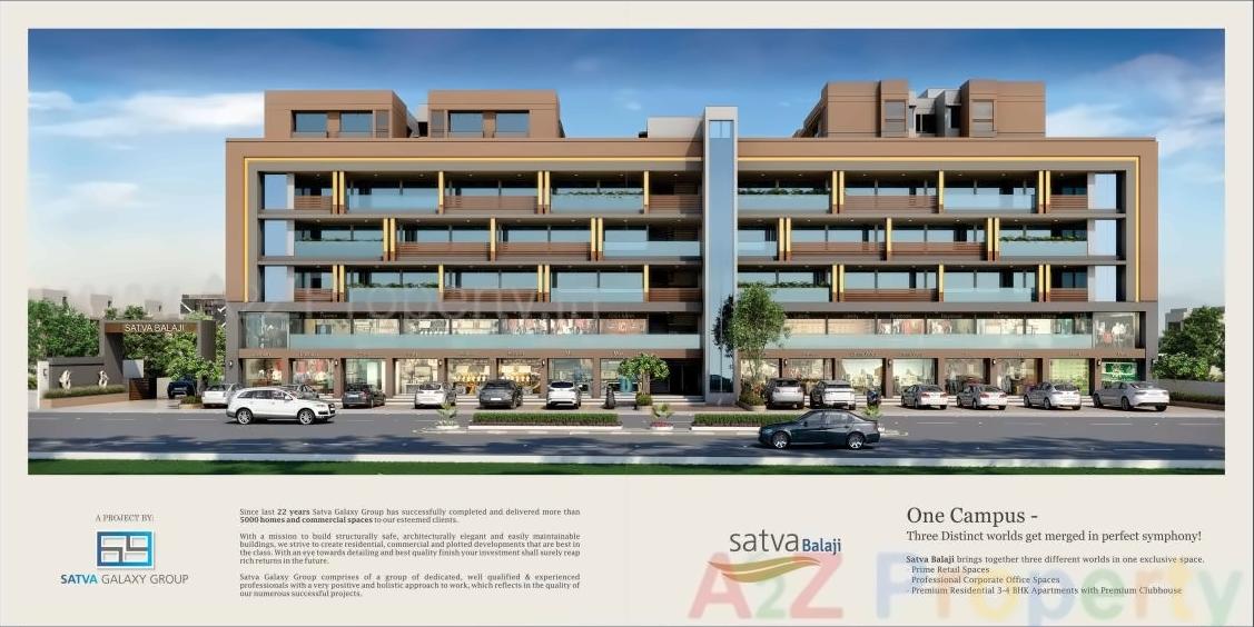 3D Elevation of real estate project Satva Balaji located at Nikol, Ahmedabad, Gujarat