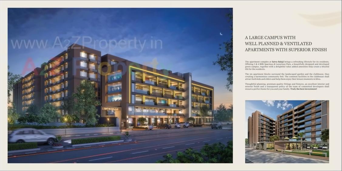 3D Elevation of real estate project Satva Balaji located at Nikol, Ahmedabad, Gujarat