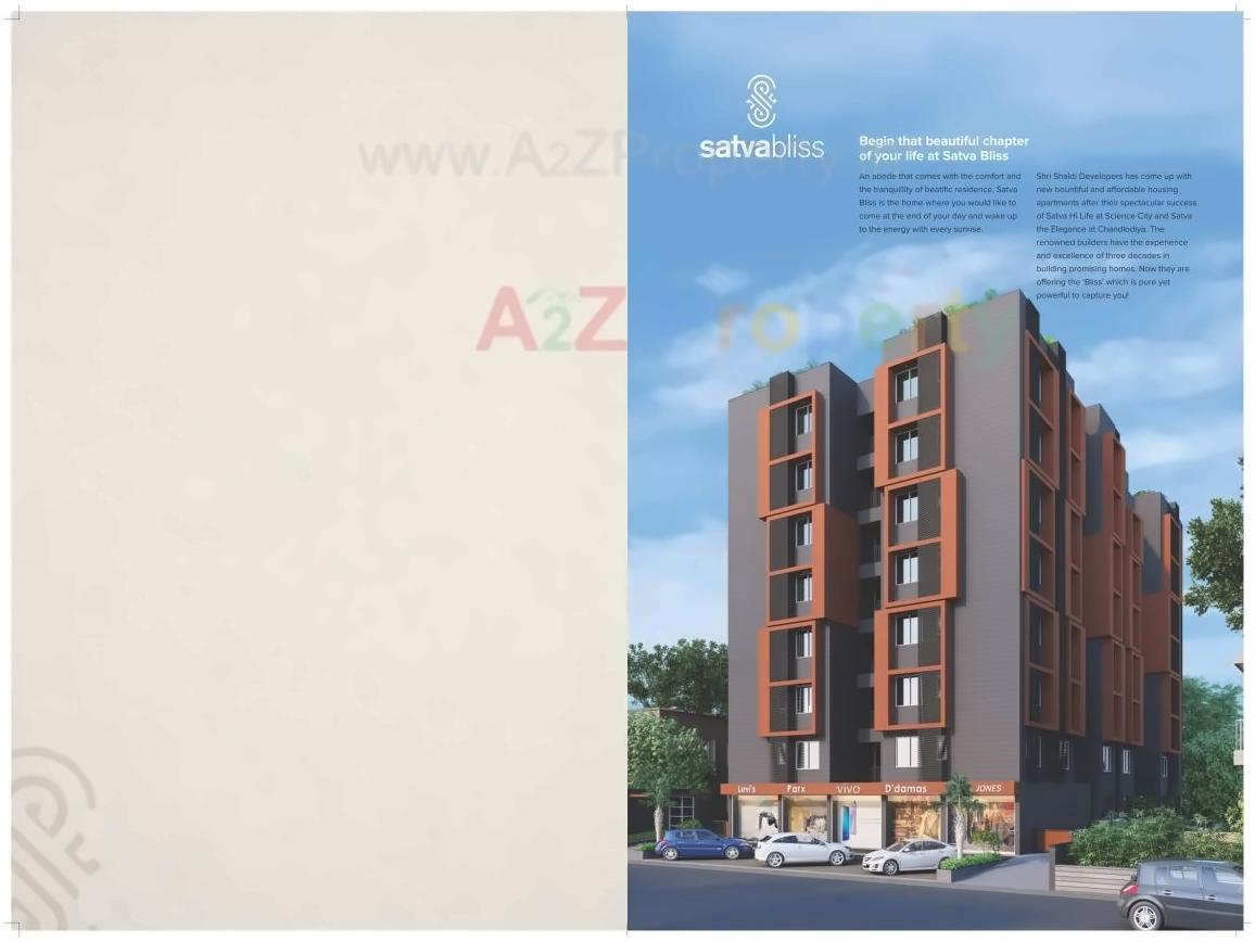 3D Elevation of real estate project Satva Bliss located at Bhadaj, Ahmedabad, Gujarat