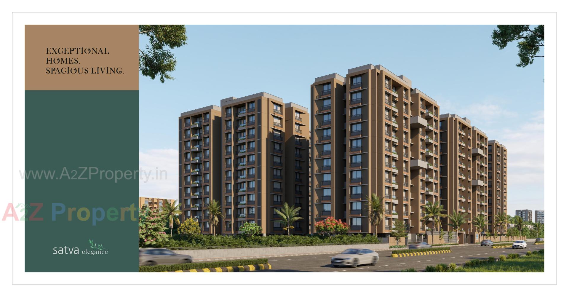 3D Elevation of real estate project Satva Elegance located at Nikol, Ahmedabad, Gujarat