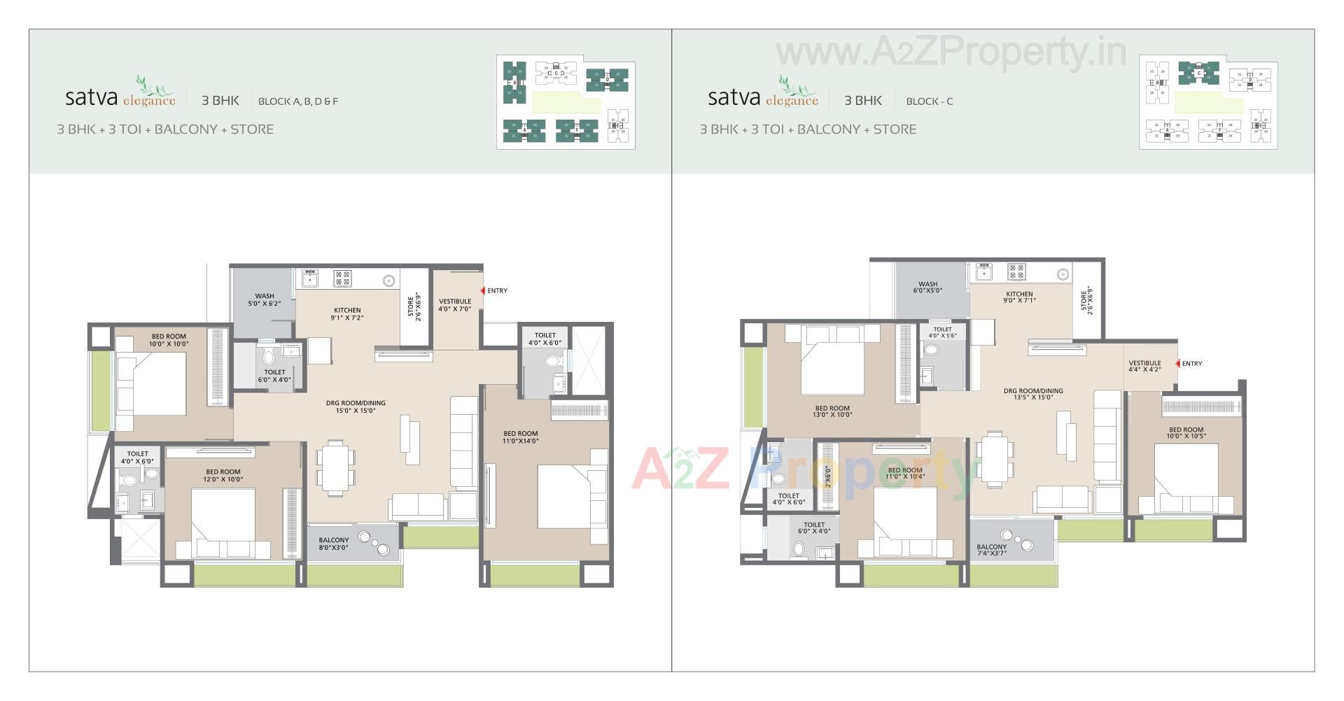 Layout of real estate project Satva Elegance located at Nikol, Ahmedabad, Gujarat