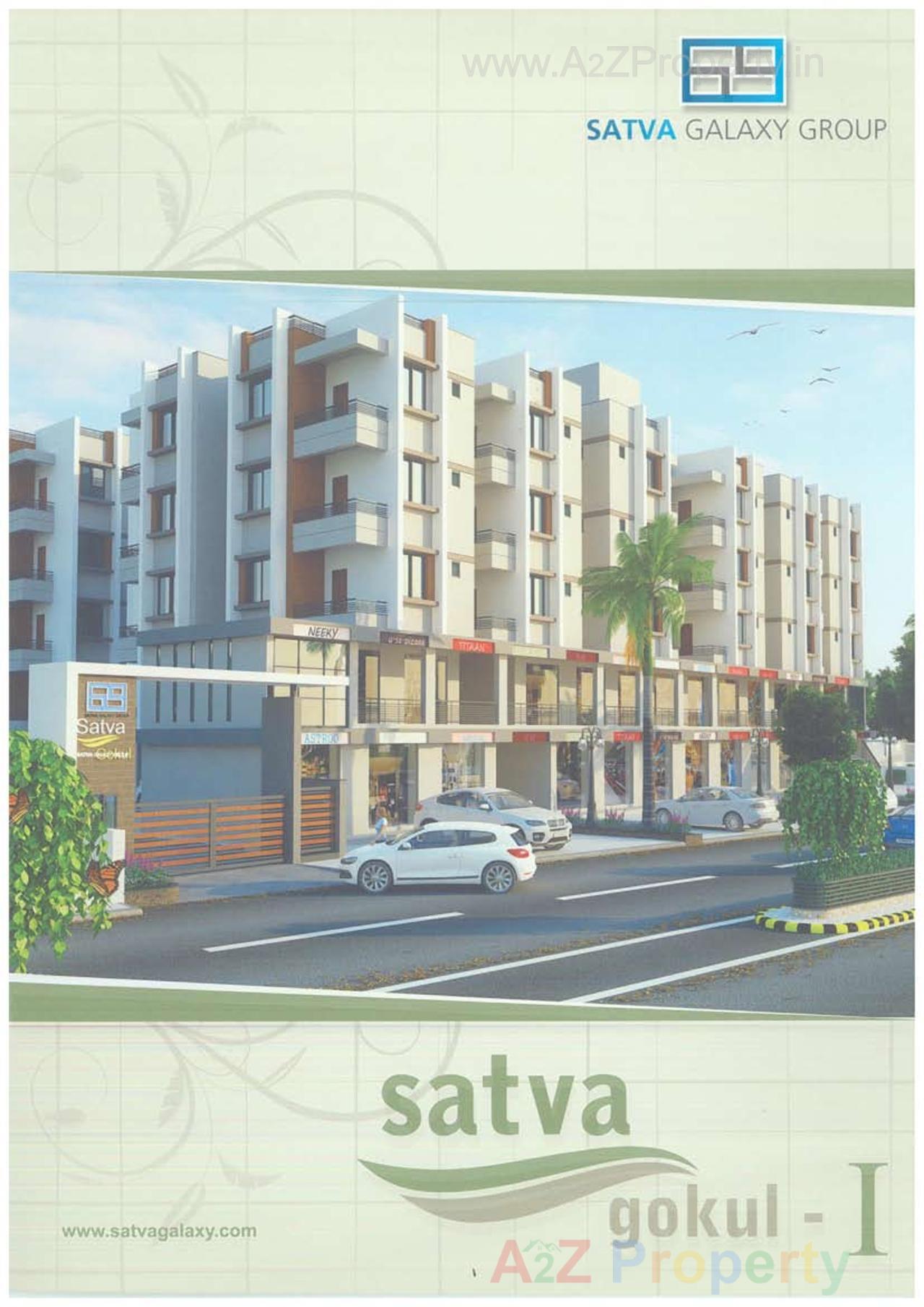 3D Elevation of real estate project Satva Gokul located at Kathwada, Ahmedabad, Gujarat