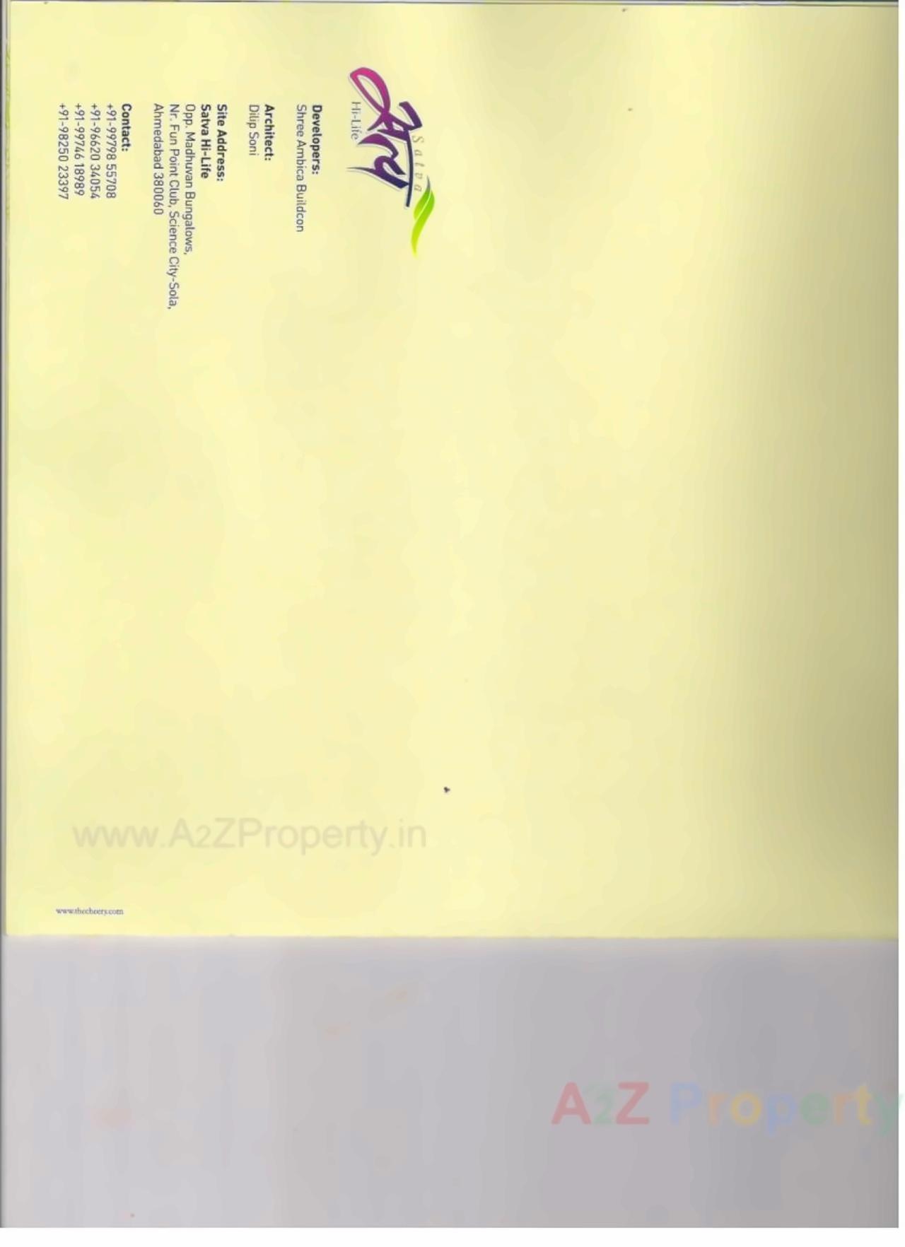  of real estate project Satva Hi Life located at Sola, Ahmedabad, Gujarat