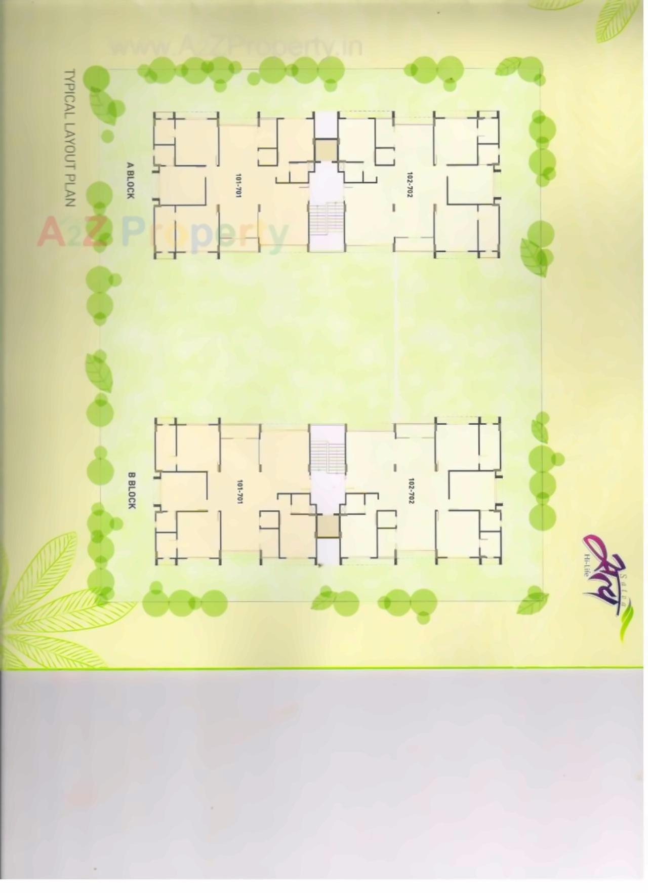 Layout of real estate project Satva Hi Life located at Sola, Ahmedabad, Gujarat