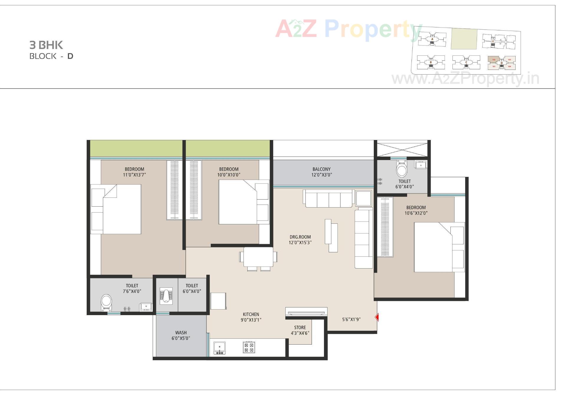 Layout of real estate project Satva Imperia located at Naroda, Ahmedabad, Gujarat