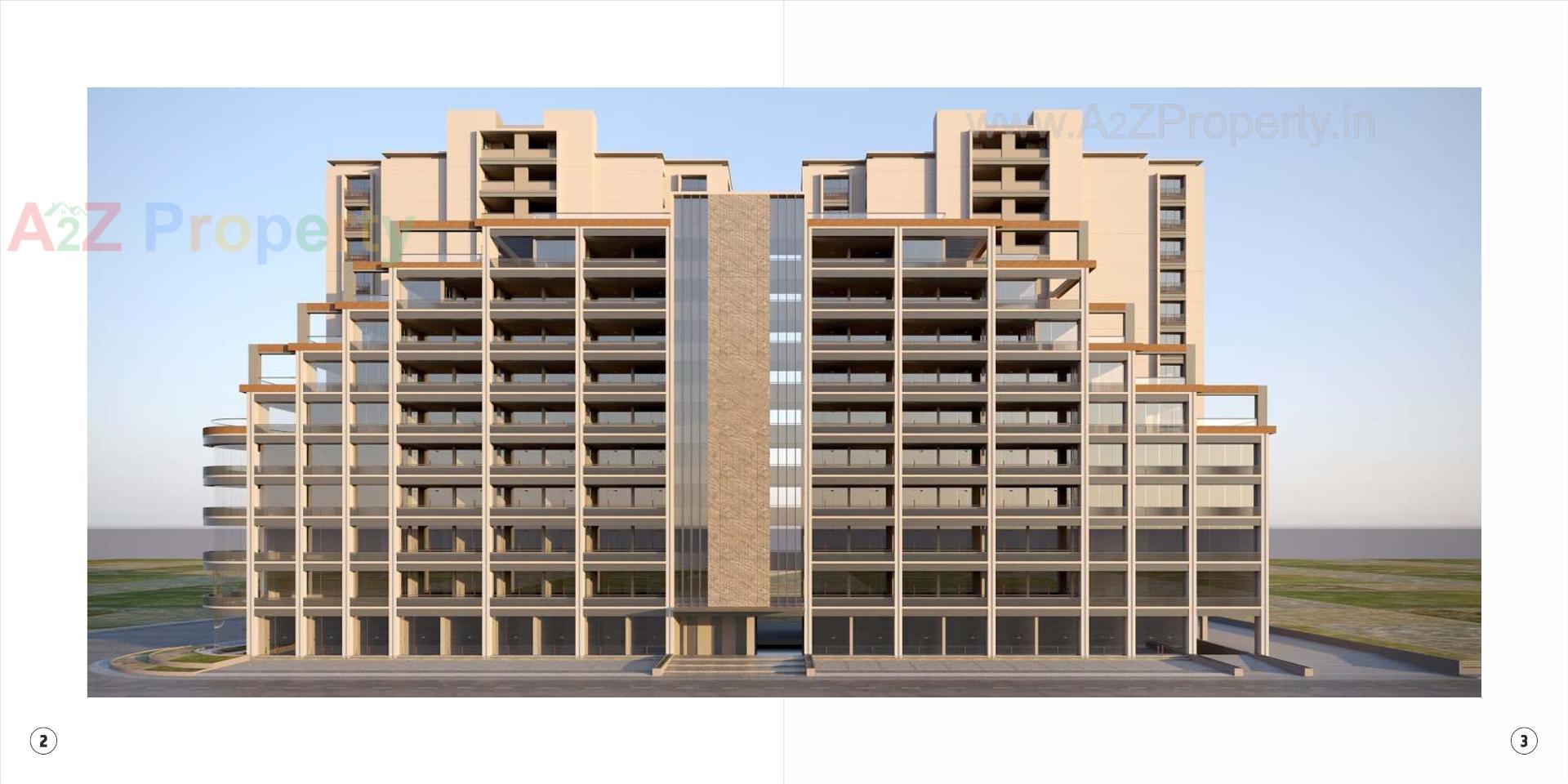 3D Elevation of real estate project Satva Prime located at Vastral, Ahmedabad, Gujarat