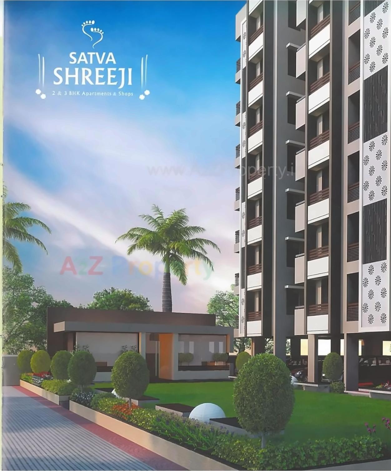 3D Elevation of real estate project Satva Shreeji located at City, Ahmedabad, Gujarat