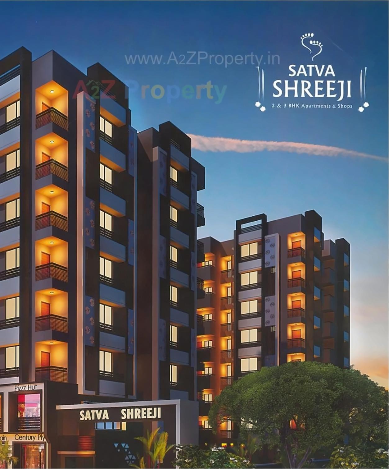 3D Elevation of real estate project Satva Shreeji located at City, Ahmedabad, Gujarat