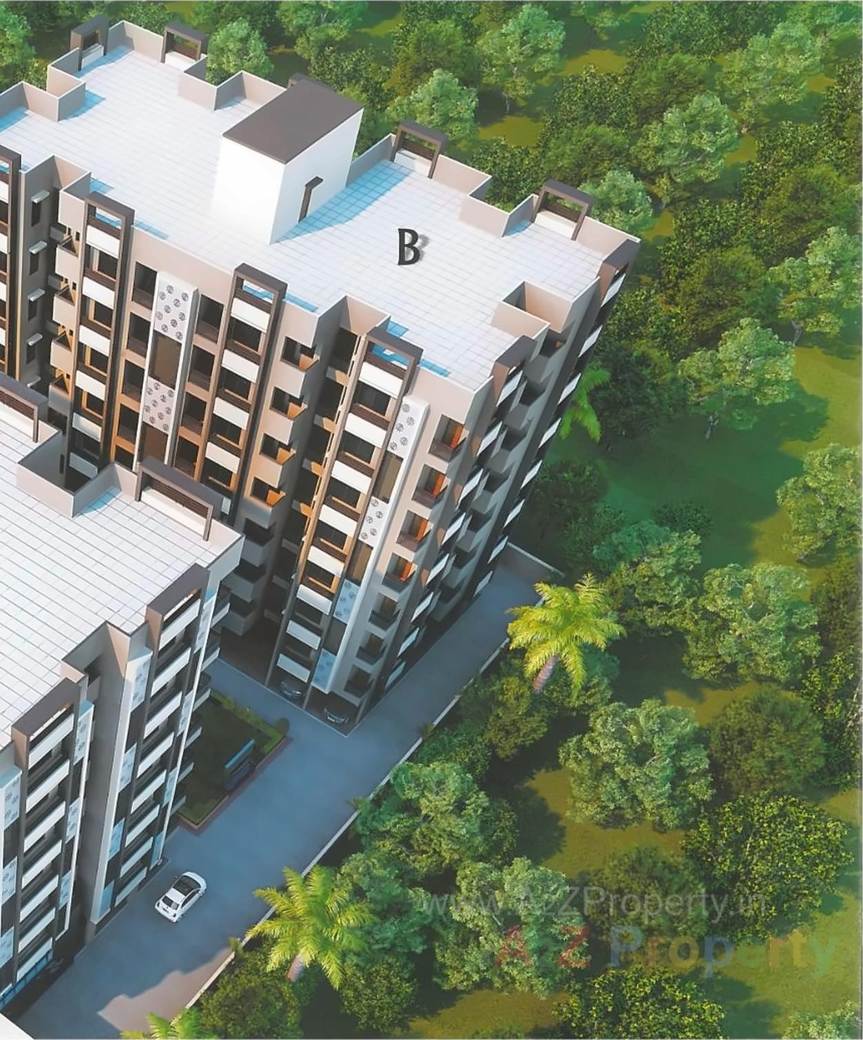 3D Elevation of real estate project Satva Shreeji located at City, Ahmedabad, Gujarat