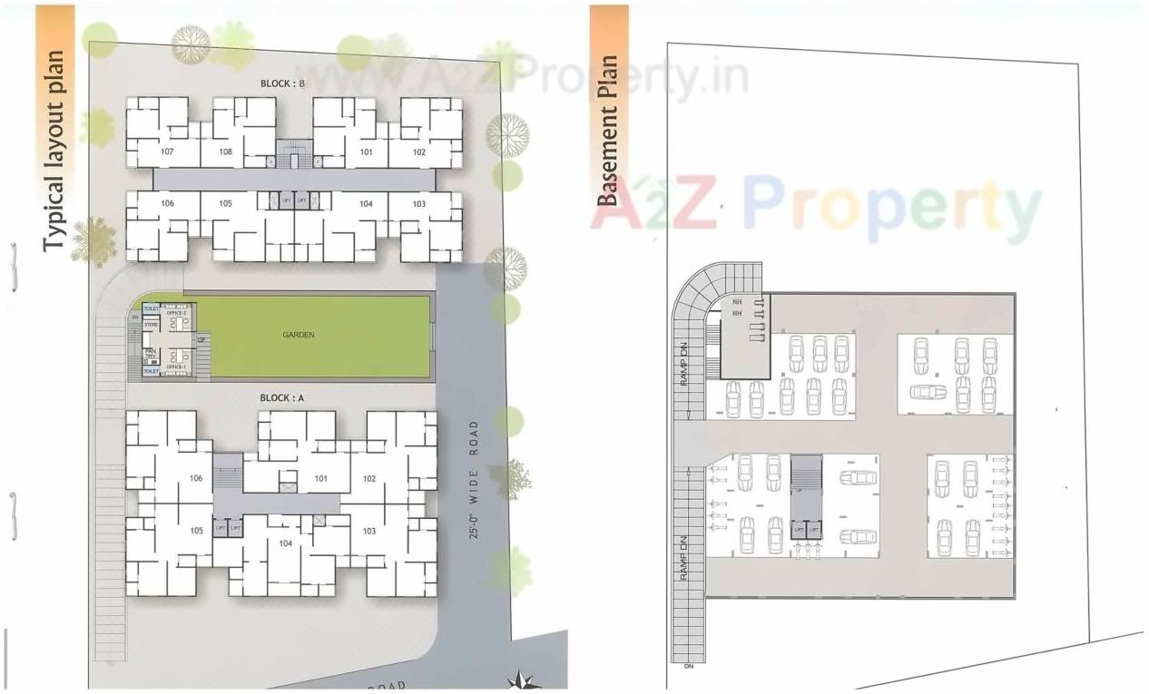Layout of real estate project Satva Shreeji located at City, Ahmedabad, Gujarat
