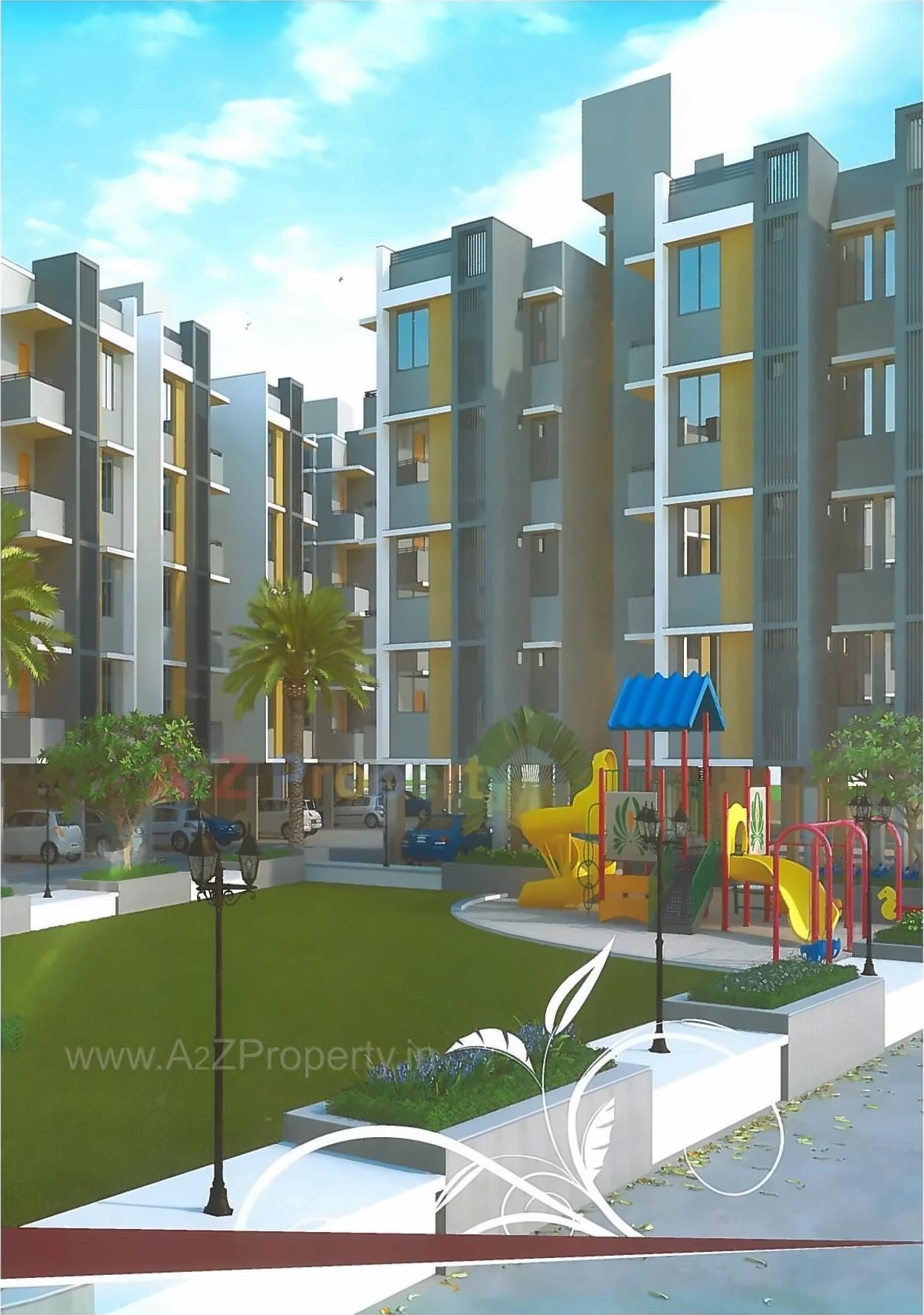 3D Elevation of real estate project Satvagokul located at Kathwada, Ahmedabad, Gujarat