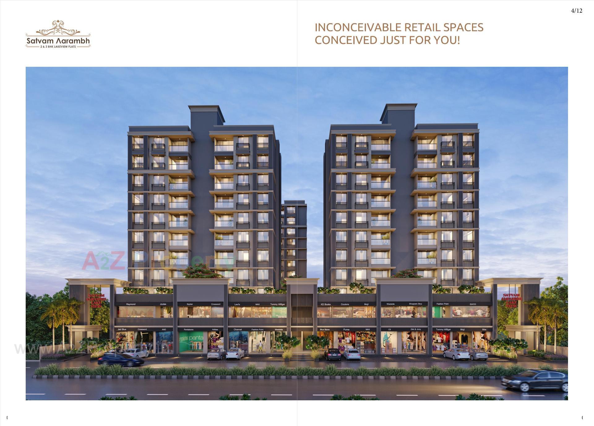 3D Elevation of real estate project Satvam Aarambh located at Vastral, Ahmedabad, Gujarat