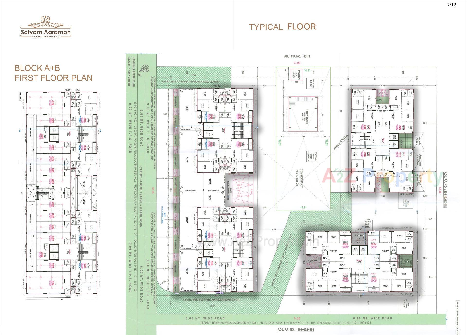 Layout of real estate project Satvam Aarambh located at Vastral, Ahmedabad, Gujarat