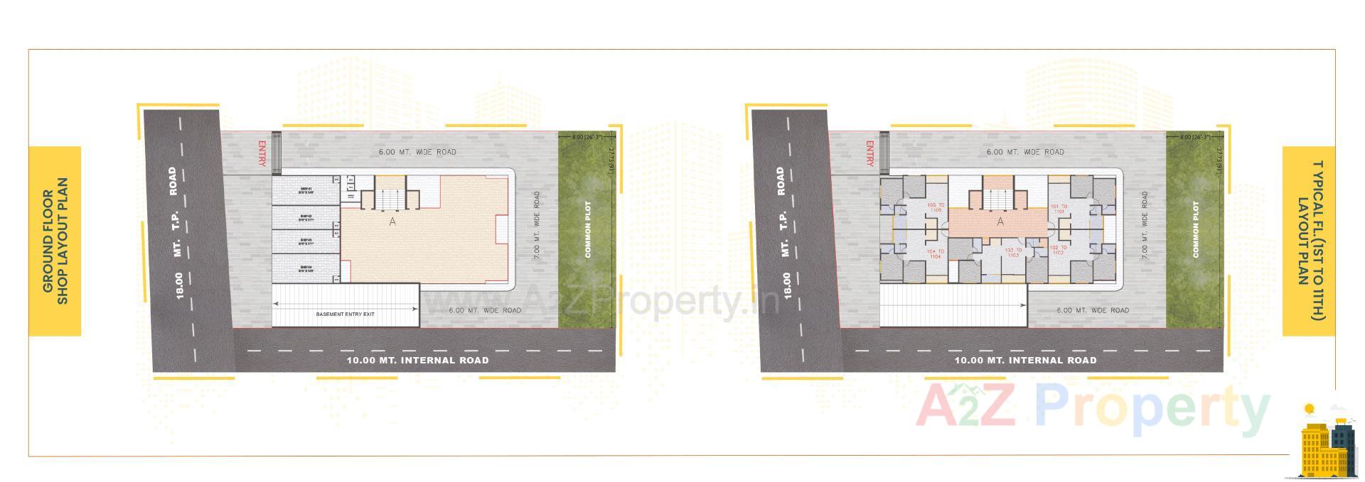 Layout of real estate project Satvam Sky located at Ahmedabad, Ahmedabad, Gujarat
