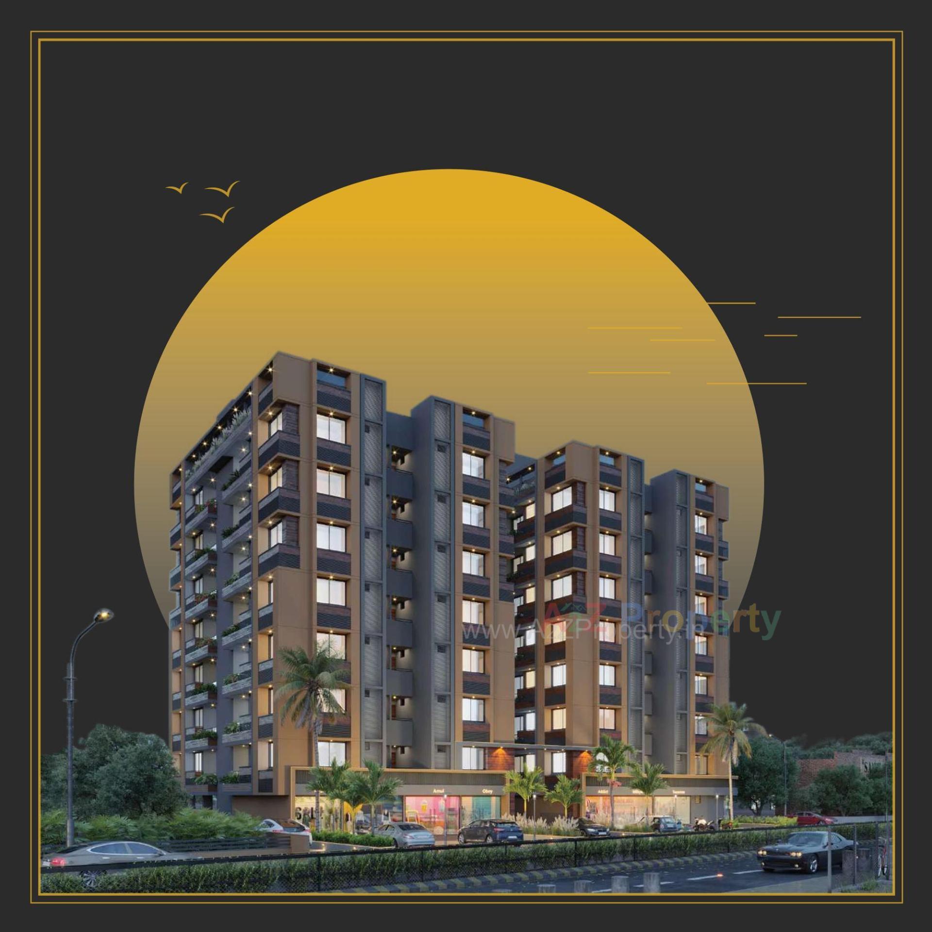 3D Elevation of real estate project Satvam Skyline located at Nikol, Ahmedabad, Gujarat