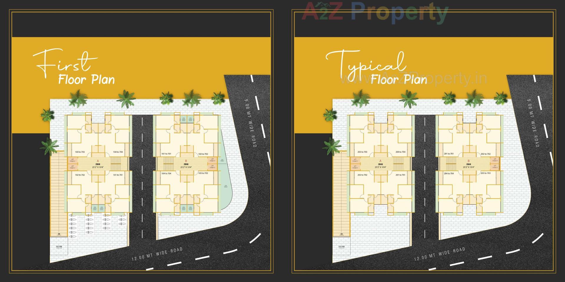 Layout of real estate project Satvam Skyline located at Nikol, Ahmedabad, Gujarat