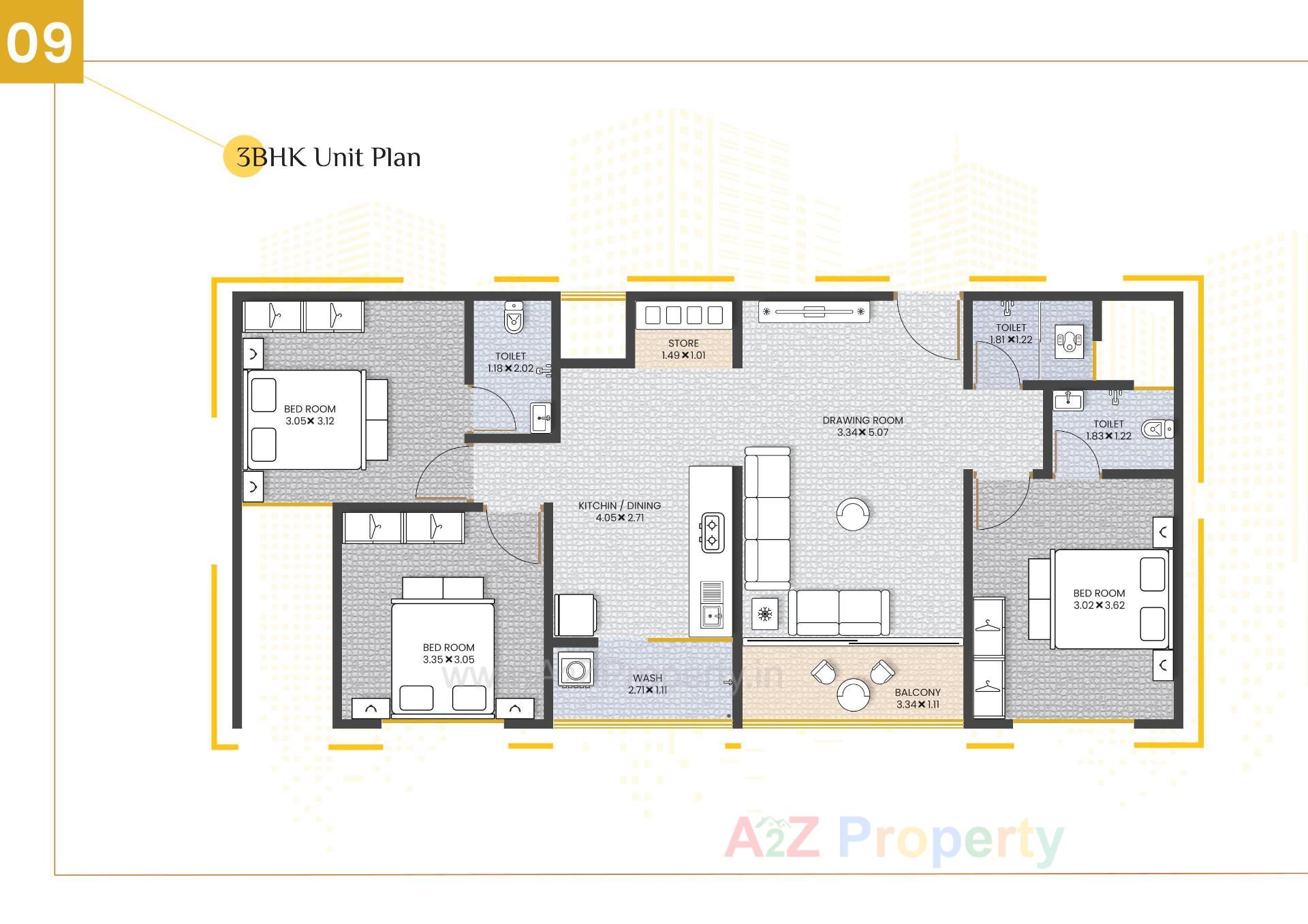 Layout of real estate project Satvam Sky located at Ahmedabad, Ahmedabad, Gujarat