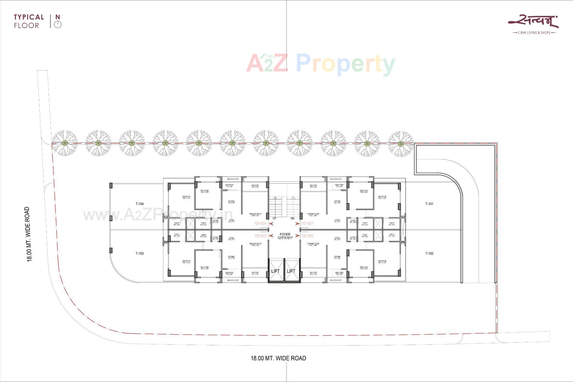 Layout of real estate project Satvam located at Godhavi, Ahmedabad, Gujarat