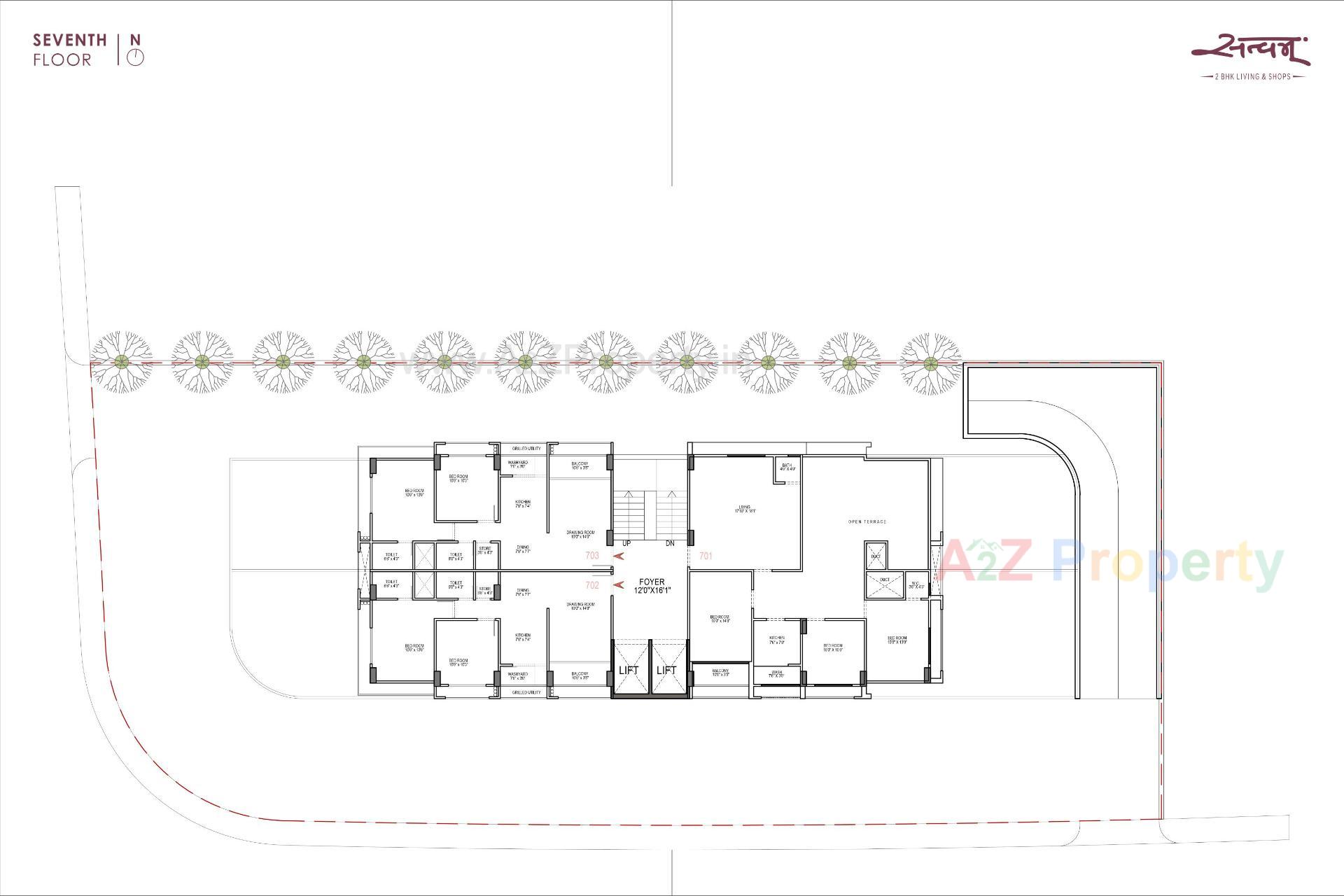 Layout of real estate project Satvam located at Godhavi, Ahmedabad, Gujarat