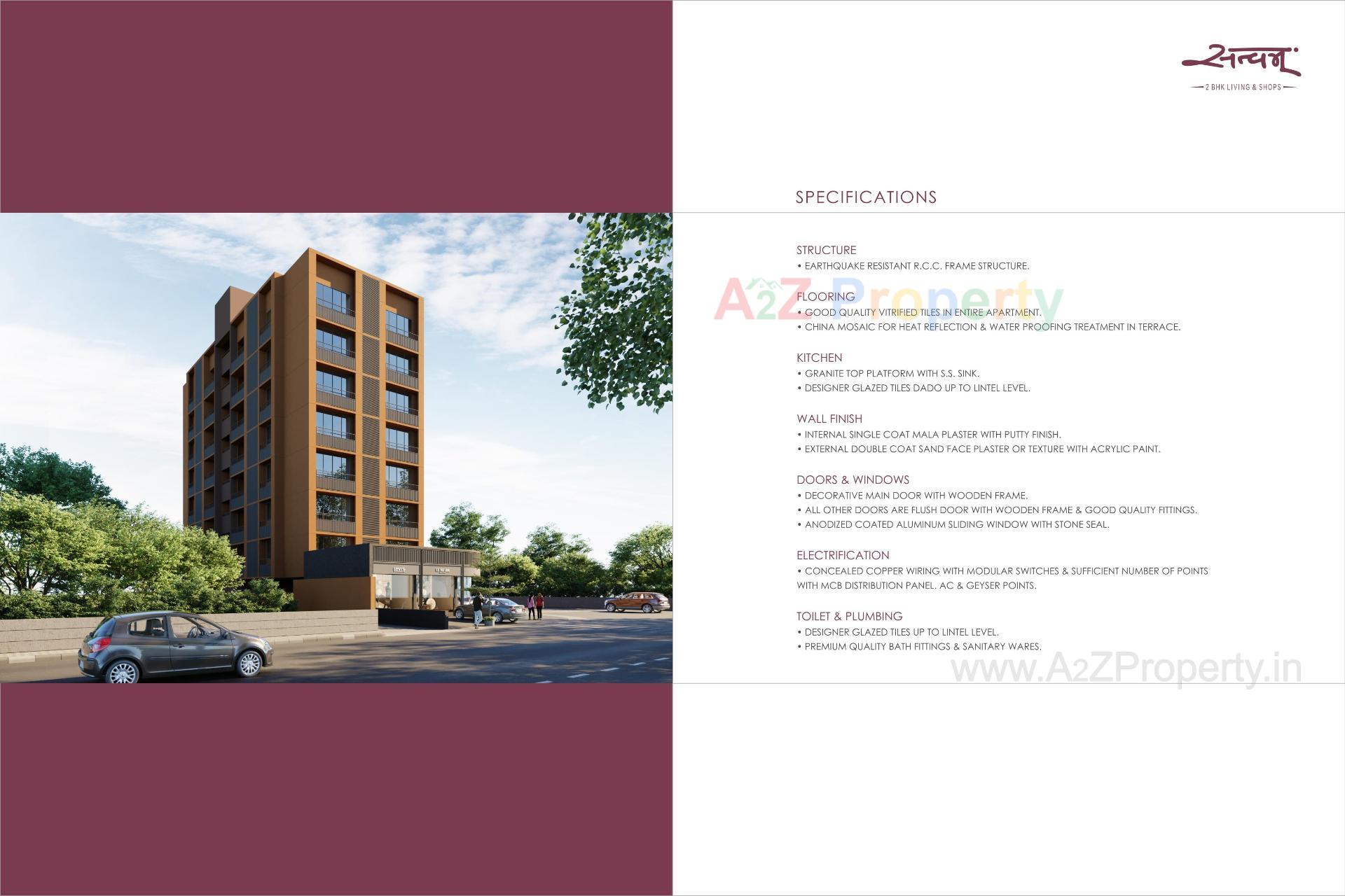 3D Elevation of real estate project Satvam located at Godhavi, Ahmedabad, Gujarat
