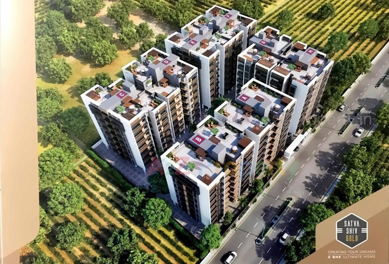 3D Elevation of real estate project Satvashivgold located at Nikol, Ahmedabad, Gujarat