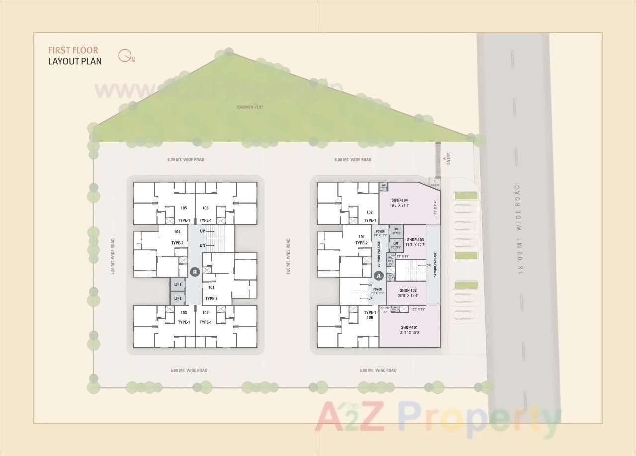 Layout of real estate project Satved Platinum located at Ahmedabad, Ahmedabad, Gujarat